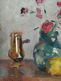 SOLA PUIG Roses and Lemons original impressionist acrylic painting