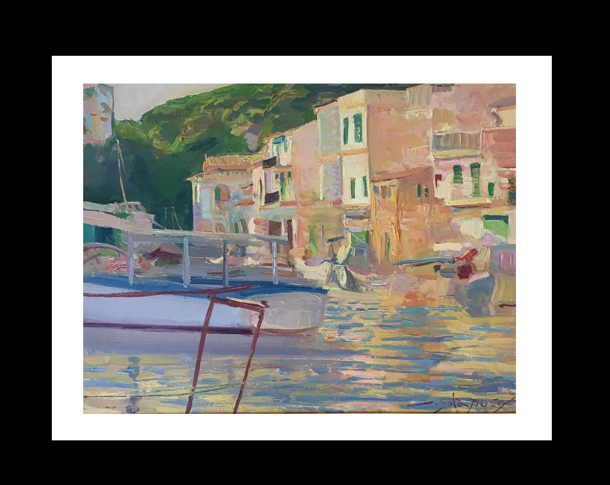 Joan SOLA PUIG Landscape Painting - Sola Puig  Mallorca  Coast original impressionist canvas oil painting