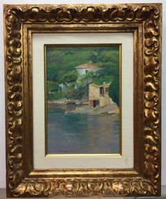 Sola Puig  Mallorca  Vertical Small original impressionist oil painting