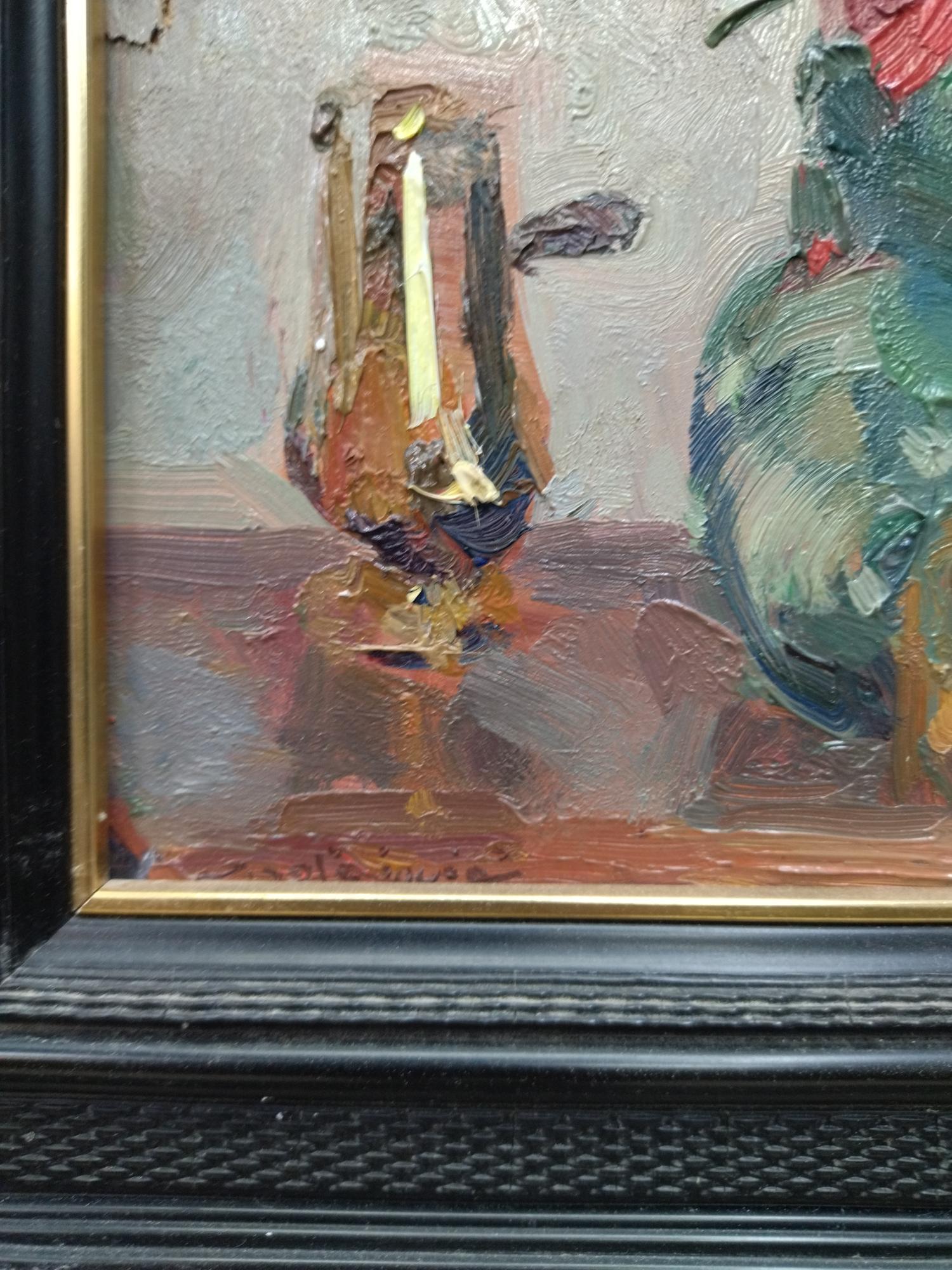 SOLA PUIG    Rose e limoni, dipinto originale impressionista in acrilico - Painting Impressionismo di Joan SOLA PUIG
