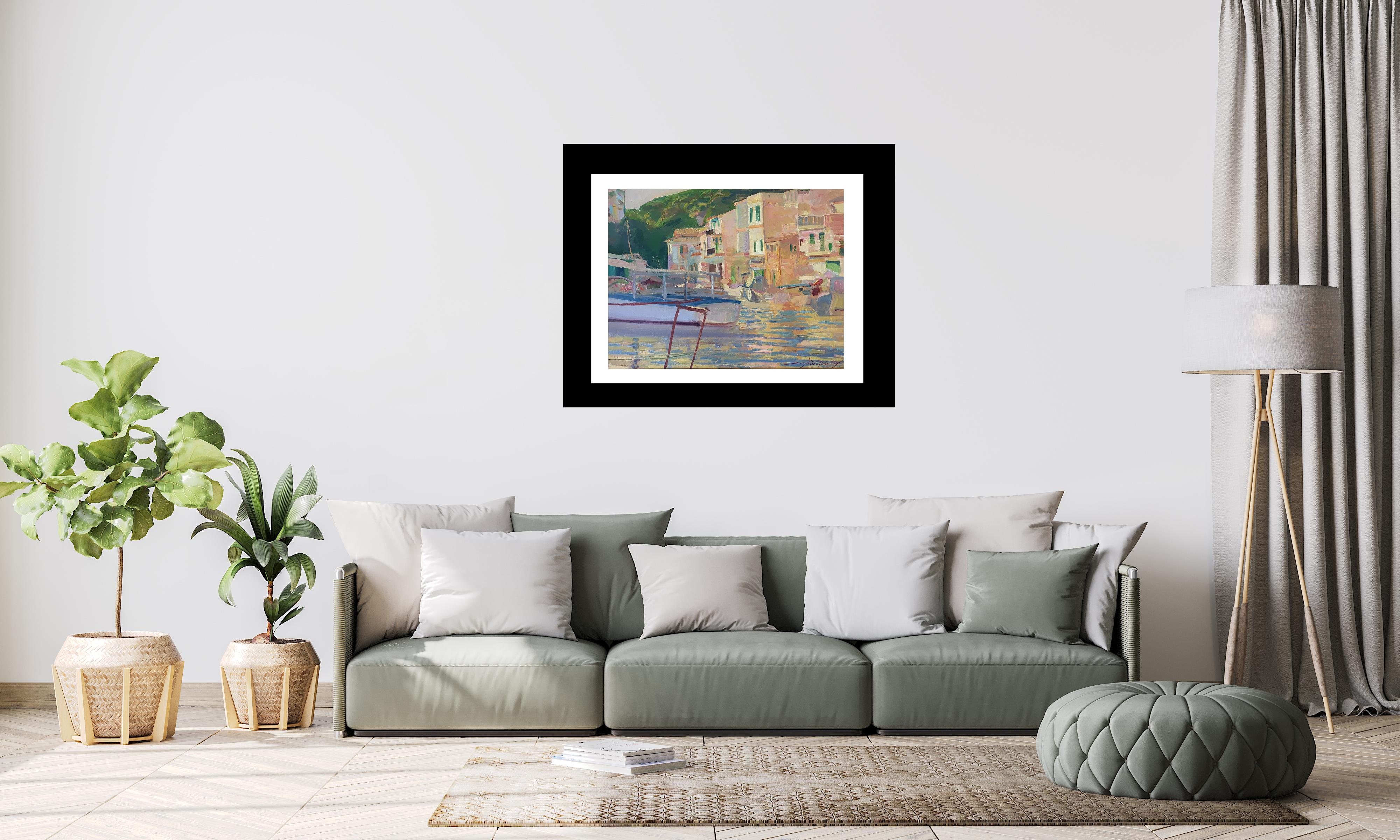 Sola Puig  Mallorca  Costa pintura al óleo sobre lienzo impresionista original en venta 1