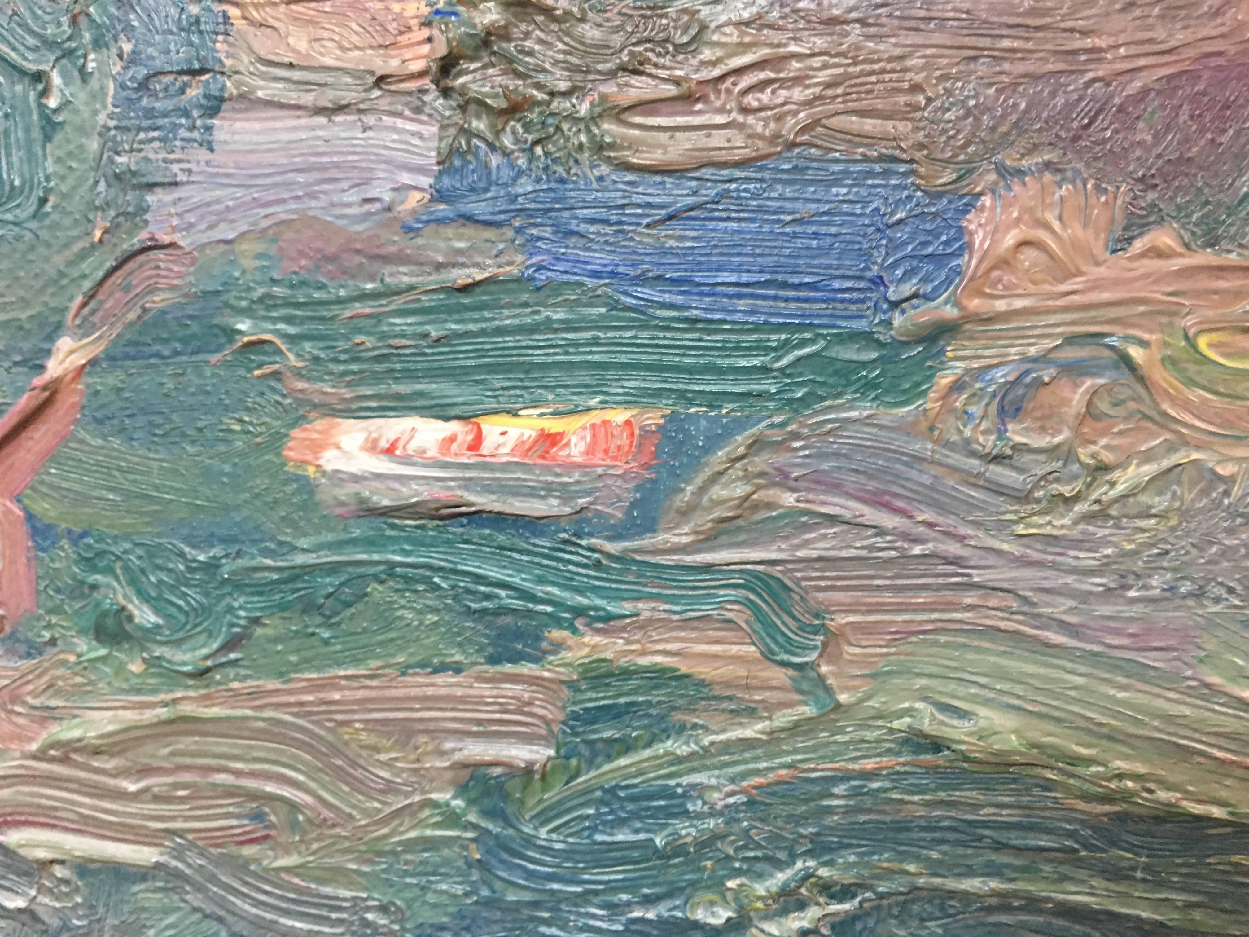 Sola Puig 8 Küste von Mallorca  Original-impressionistisches Ölgemälde auf Leinwand (Schwarz), Landscape Painting, von Joan SOLA PUIG