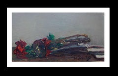 SOLA PUIG   Carnation and Trumpet original impressionist acrylic painting