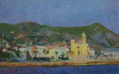 Sola Puig 6 Coast Sitges original impressionist acrylic painting