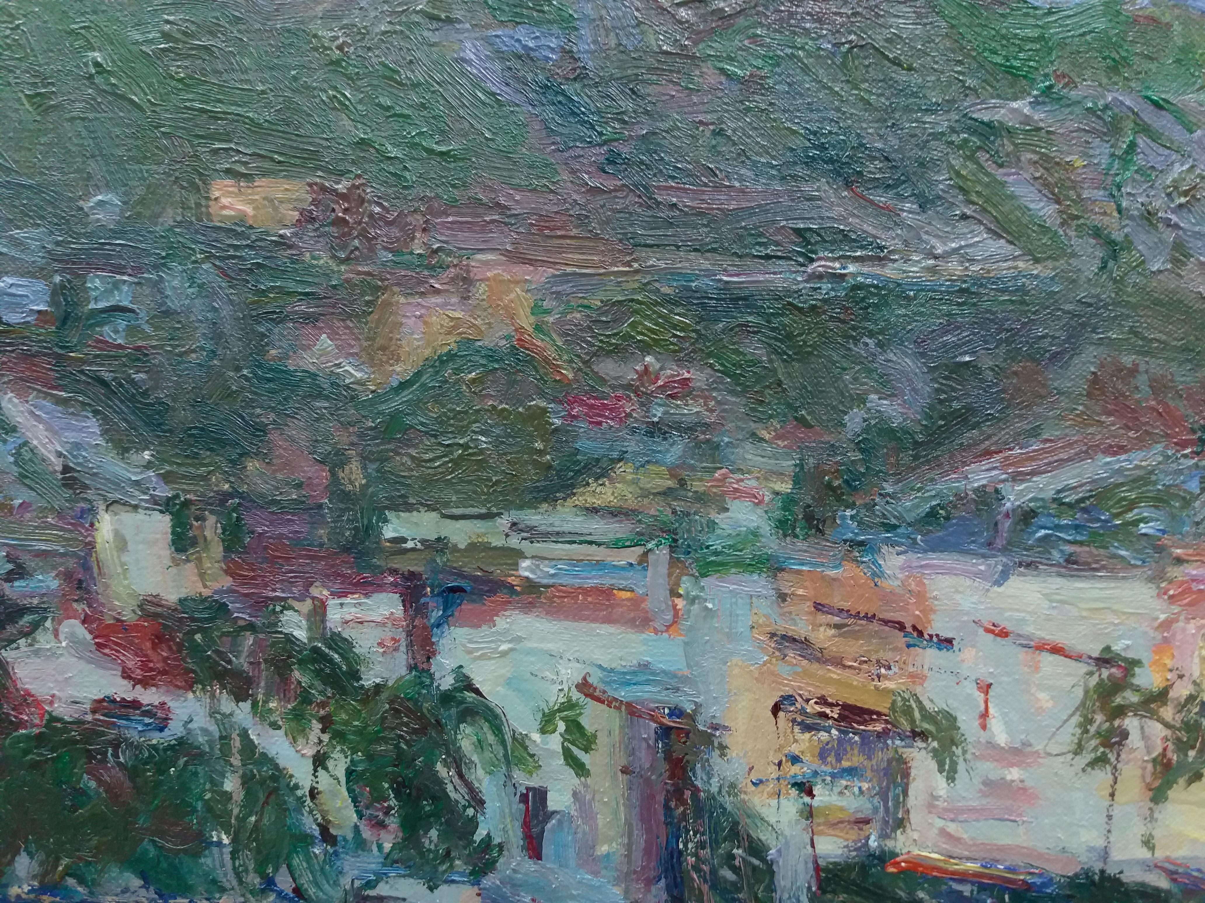 Pintura acrílica impresionista original de Sitges.
Sola PUIG, Joan (Barcelona 1950 )

Joan SOLÁ pinta de una forma natural, que refleja a los Maestros Antiguos, empapándose del color, el aire, el olor y el aroma puro de su entorno. Lleva a su lienzo