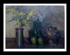 SOLA PUIG  Mimosas original impressionist acrylic painting