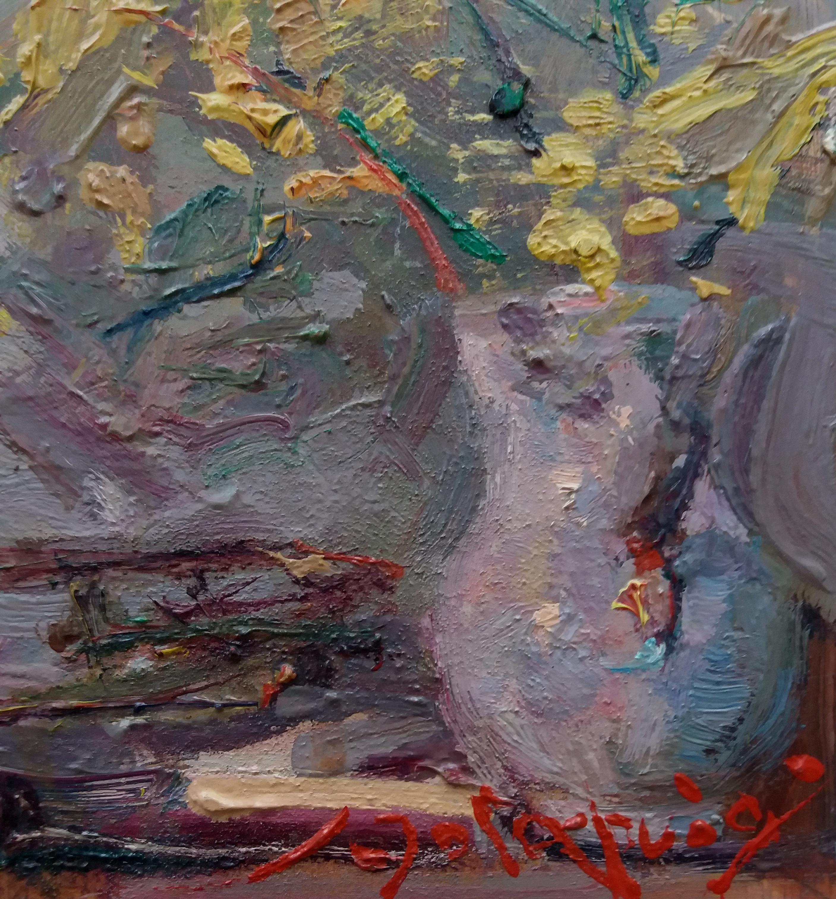 SOLA PUIG  Minosauro e Tromba dipinto originale in acrilico impressionista - Painting Impressionismo di Joan SOLA PUIG