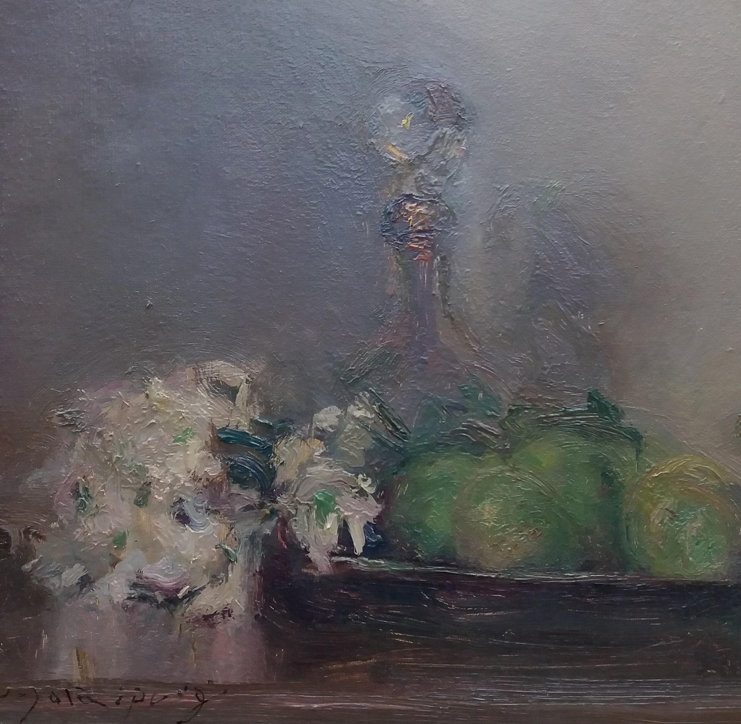 Sola Puig   Teiera rossa, dipinto originale impressionista in acrilico - Painting Impressionismo di Joan SOLA PUIG