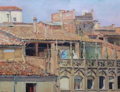 Sola Puig Dächer Ocker Bigli Original-Impressionist