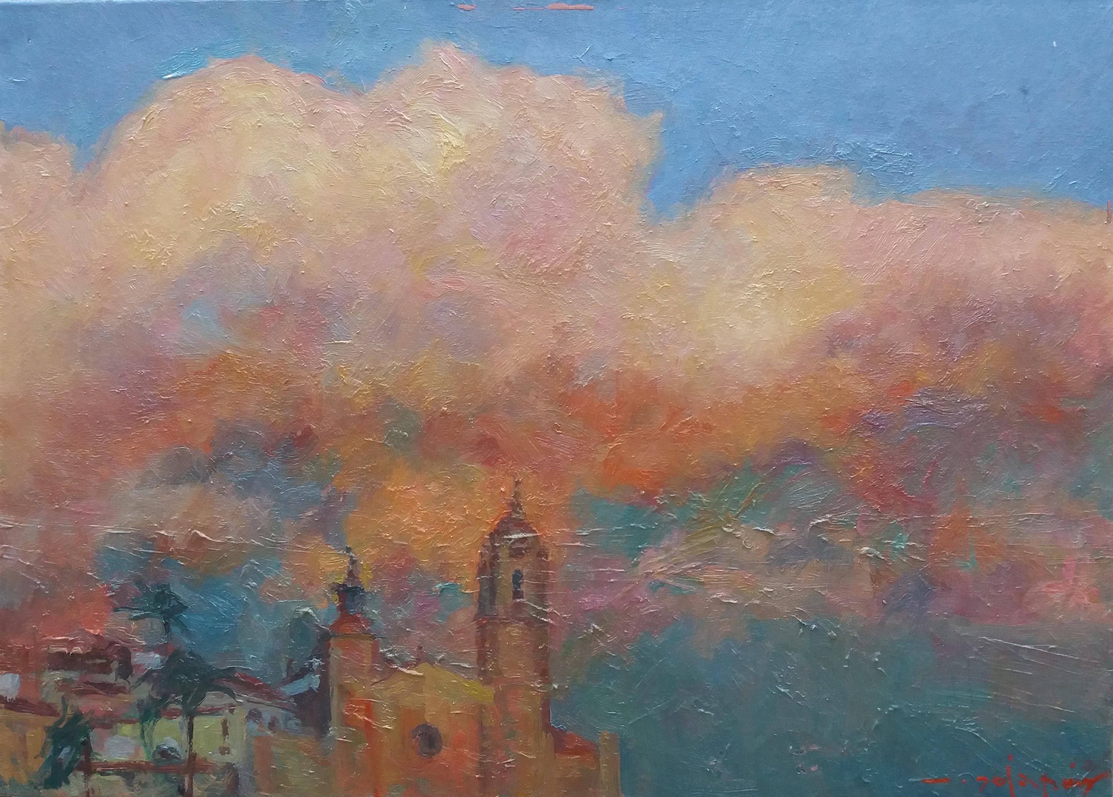 SOLA PUIG   Pintura acrílica impresionista original de Sitges - Painting de Joan SOLA PUIG