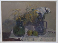 Sola Puig   still-life  Mimosas and Fruits. original impressionist