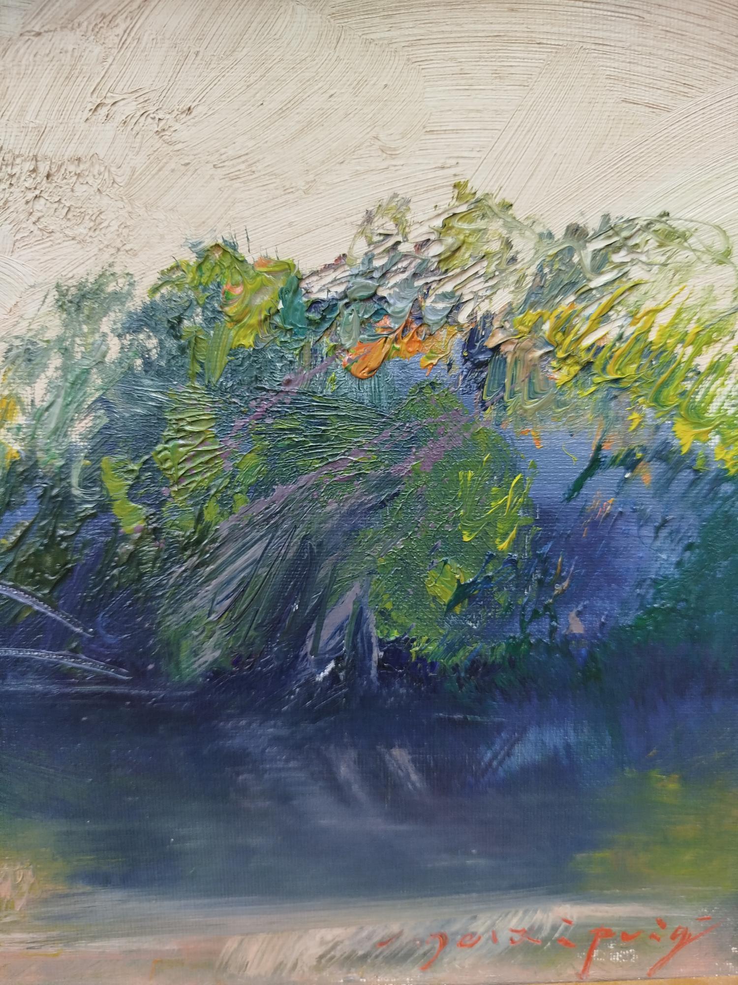 Sola Puig    Torello, Originales impressionistisches Ölgemälde – Painting von Joan SOLA PUIG