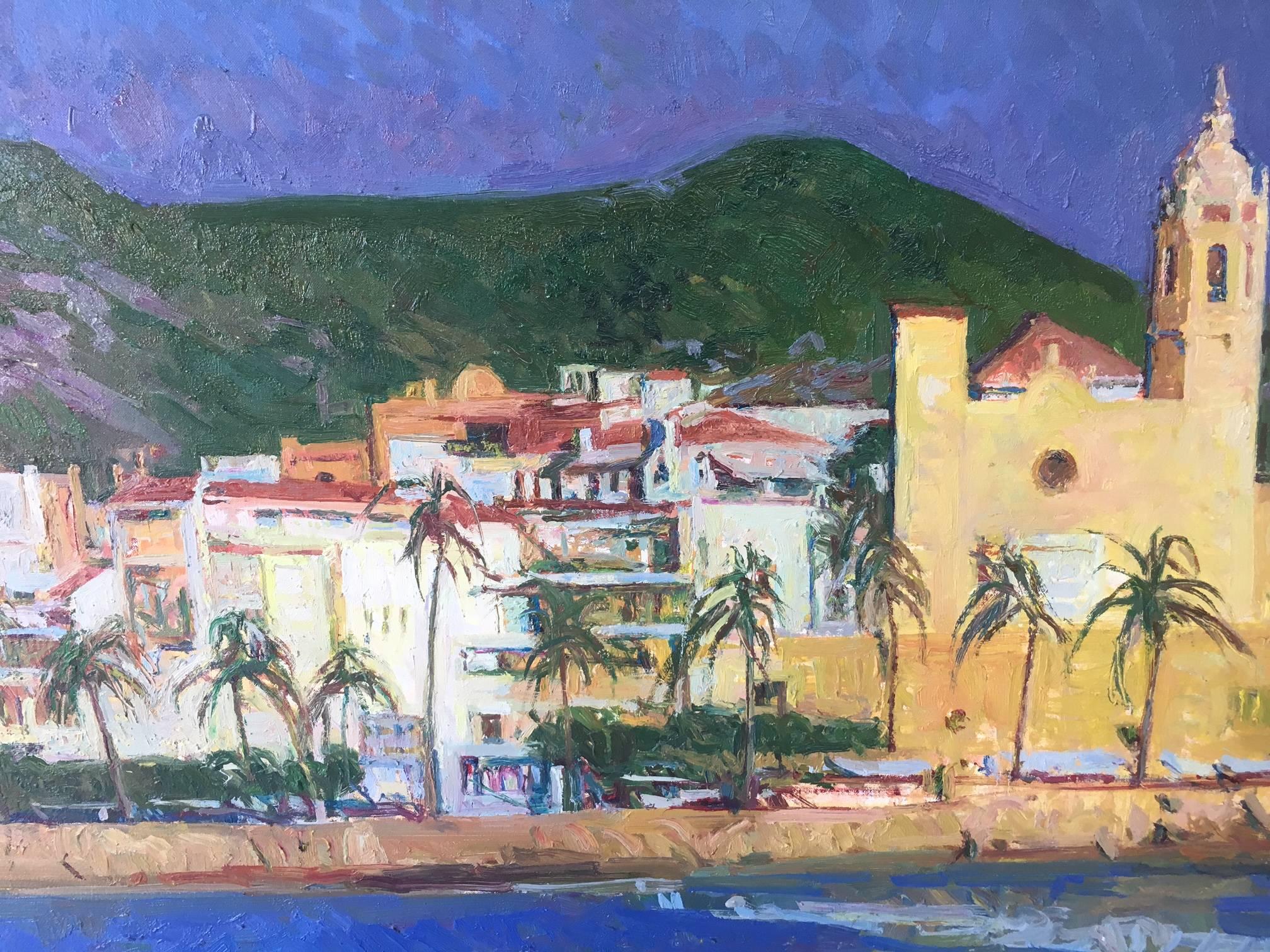 Dipinto a olio su tela originale impressionista di Sitges. 
Opera originale dell'artista spagnolo Joan Sola.
olio su tela
Firmato dall'artista


SOLÀ PUIG, Joan (Barcellona 1950 )
Joan SOLÁ dipinge in modo naturale, rispecchiando gli Antichi
