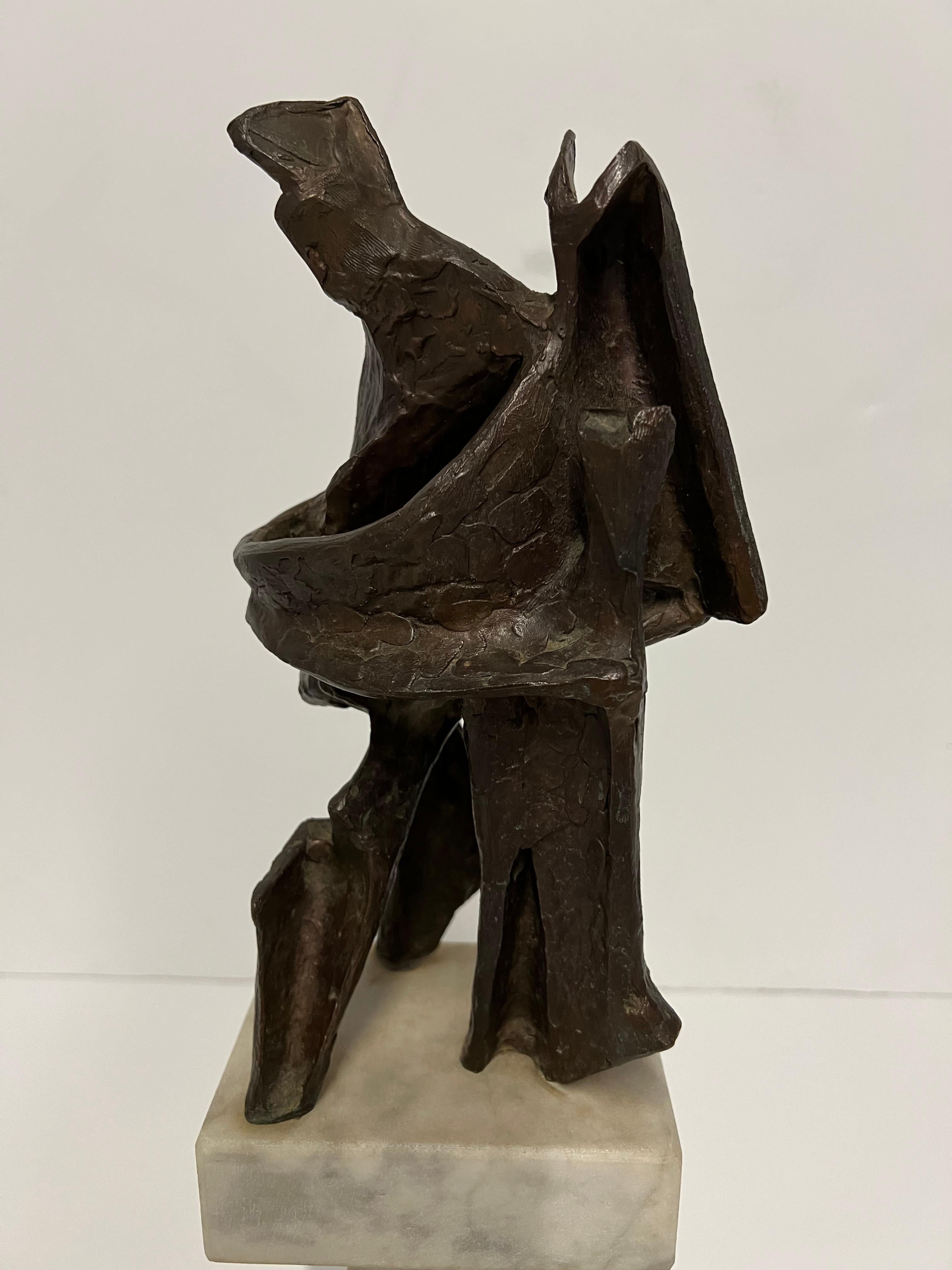 Abstrakt-expressionistische Bronzeskulptur aus Bronze, signiert von Joan Strauss Carl im Angebot 2
