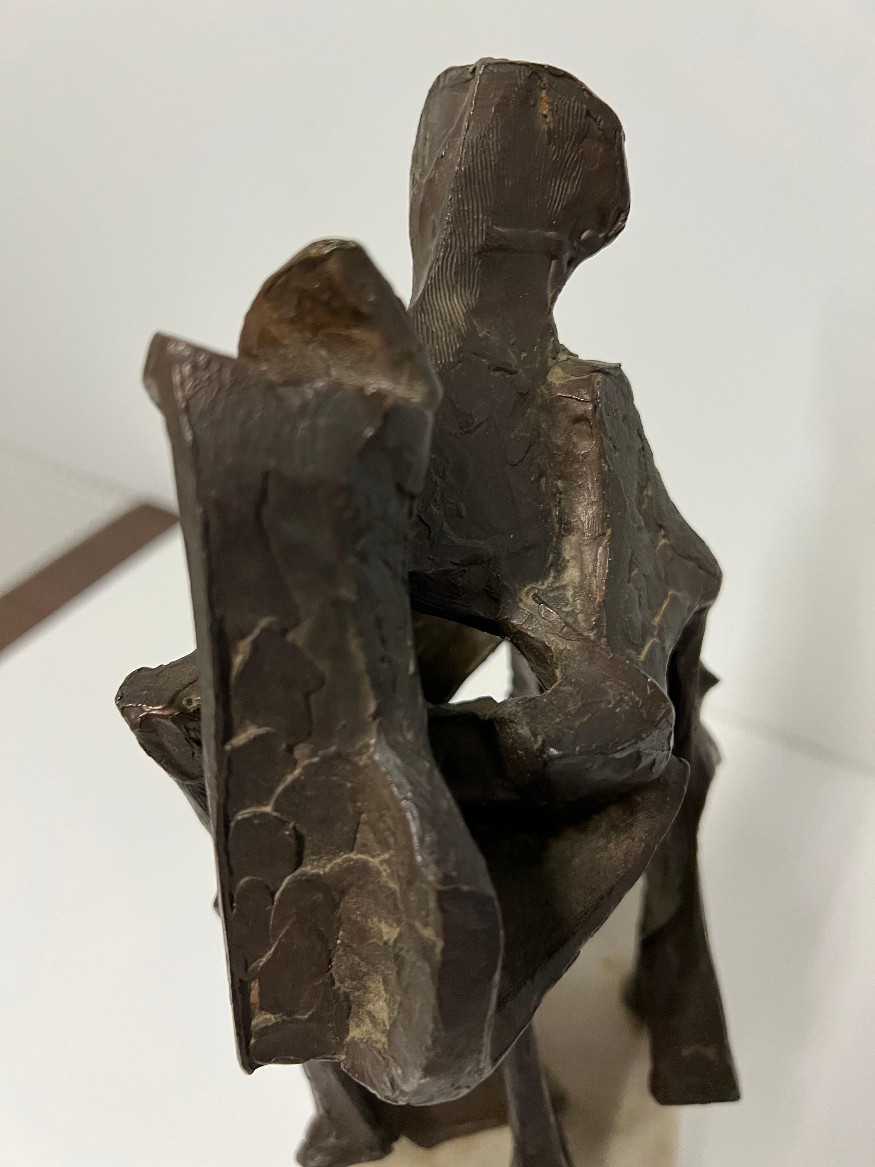 Abstract Expressionist Bronze Sculpture Signed by Joan Strauss Carl For Sale 5