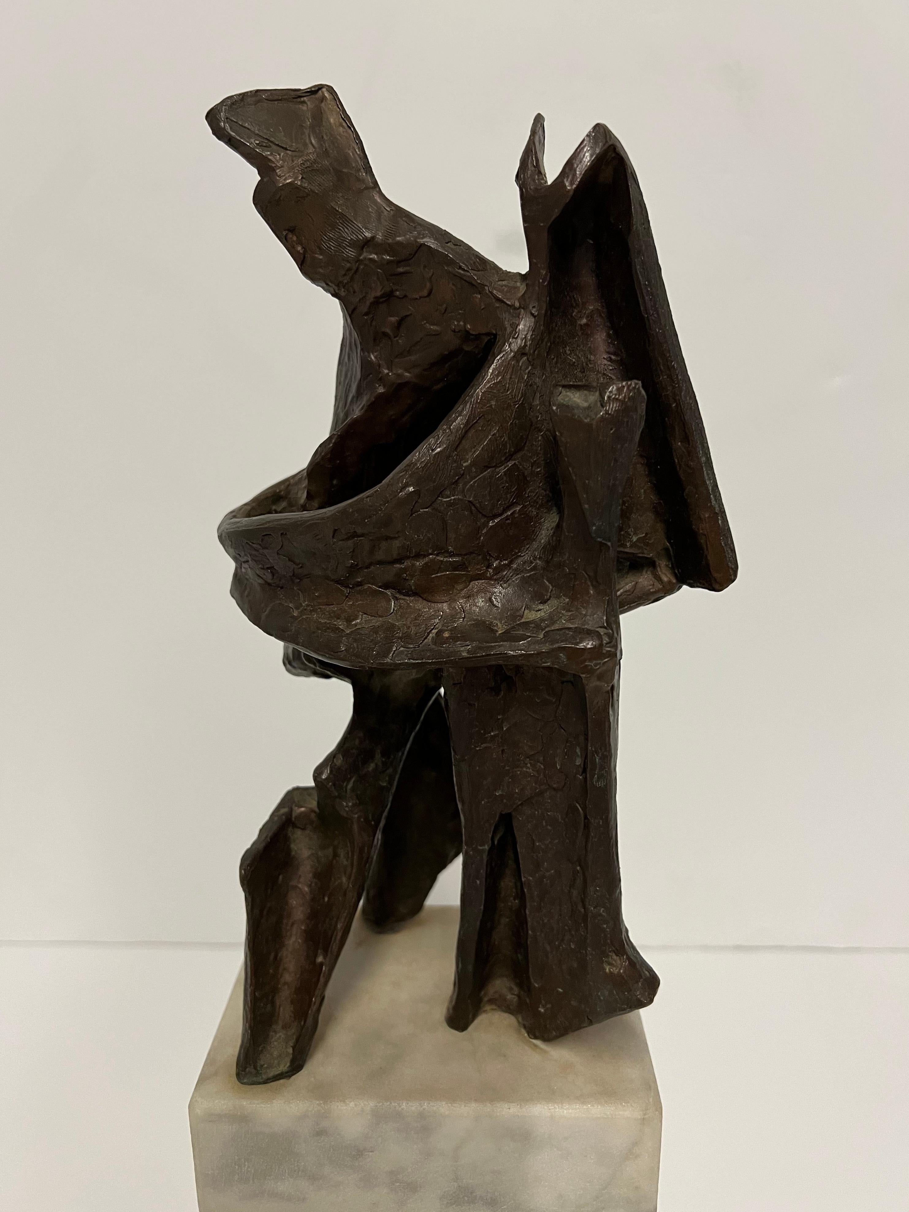 Abstrakt-expressionistische Bronzeskulptur aus Bronze, signiert von Joan Strauss Carl im Angebot 1