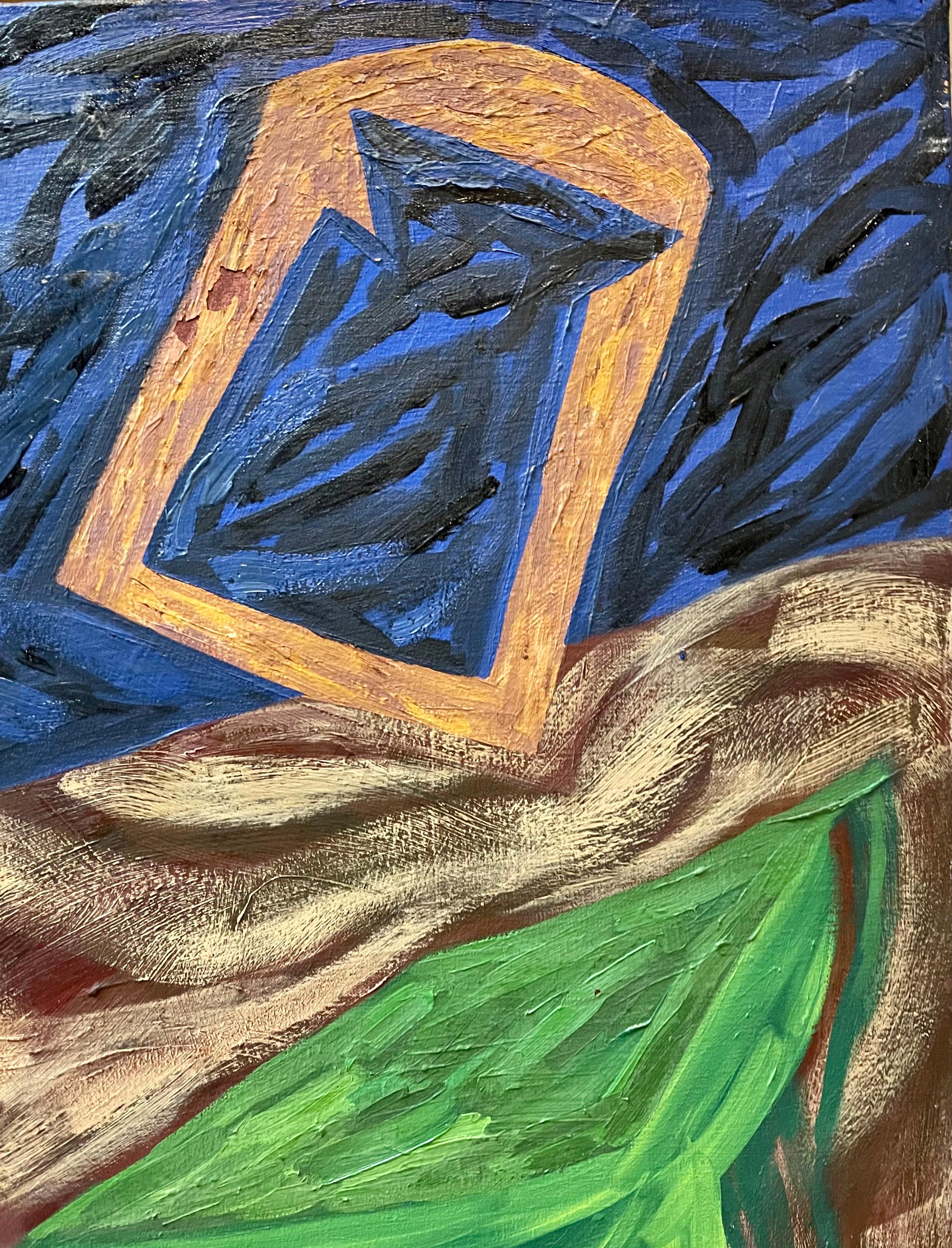 Gran pintura al óleo expresionista abstracta neoyorquina de los años 80 Joan Thorne en venta 2