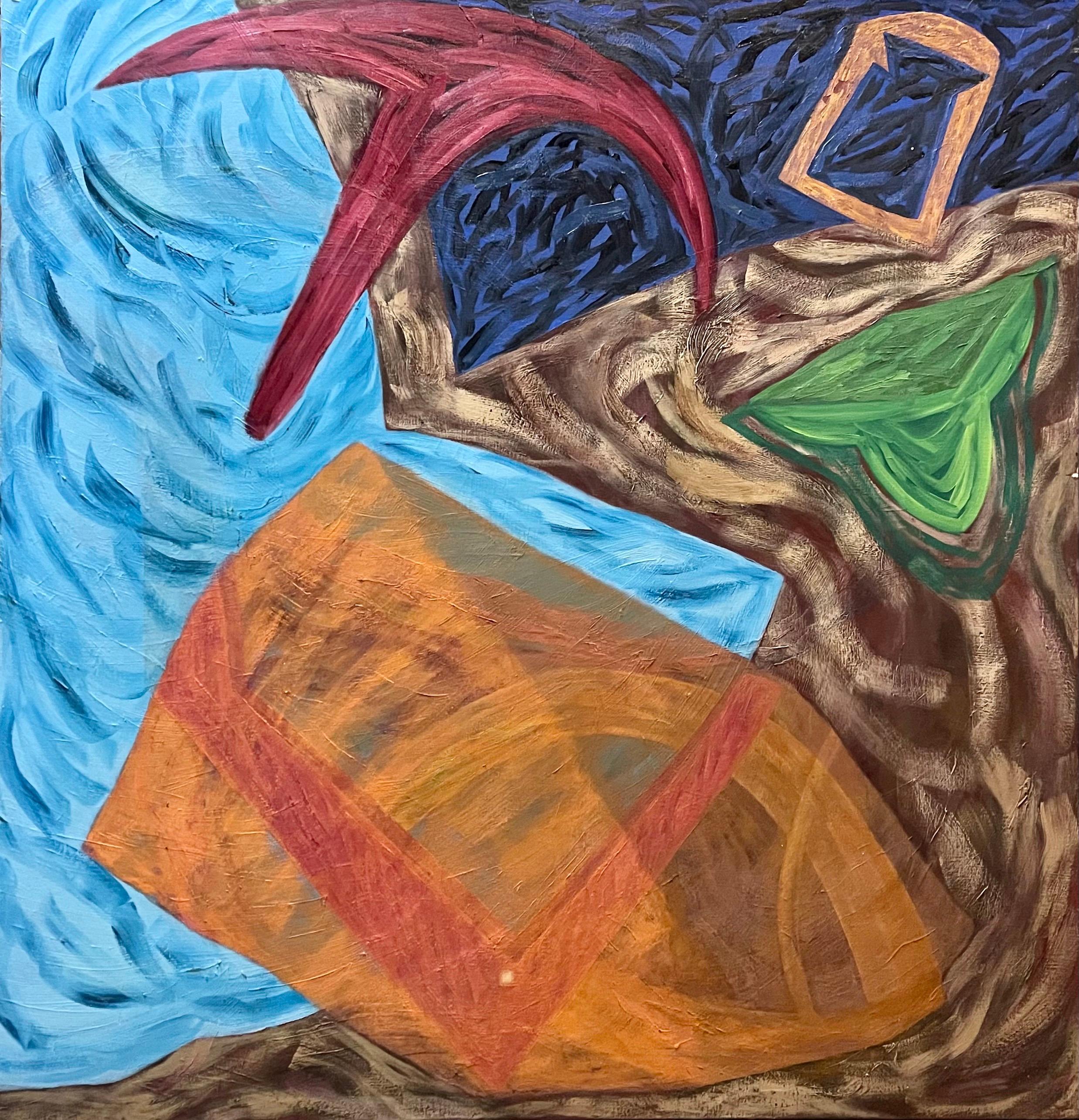 Gran pintura al óleo expresionista abstracta neoyorquina de los años 80 Joan Thorne en venta 3