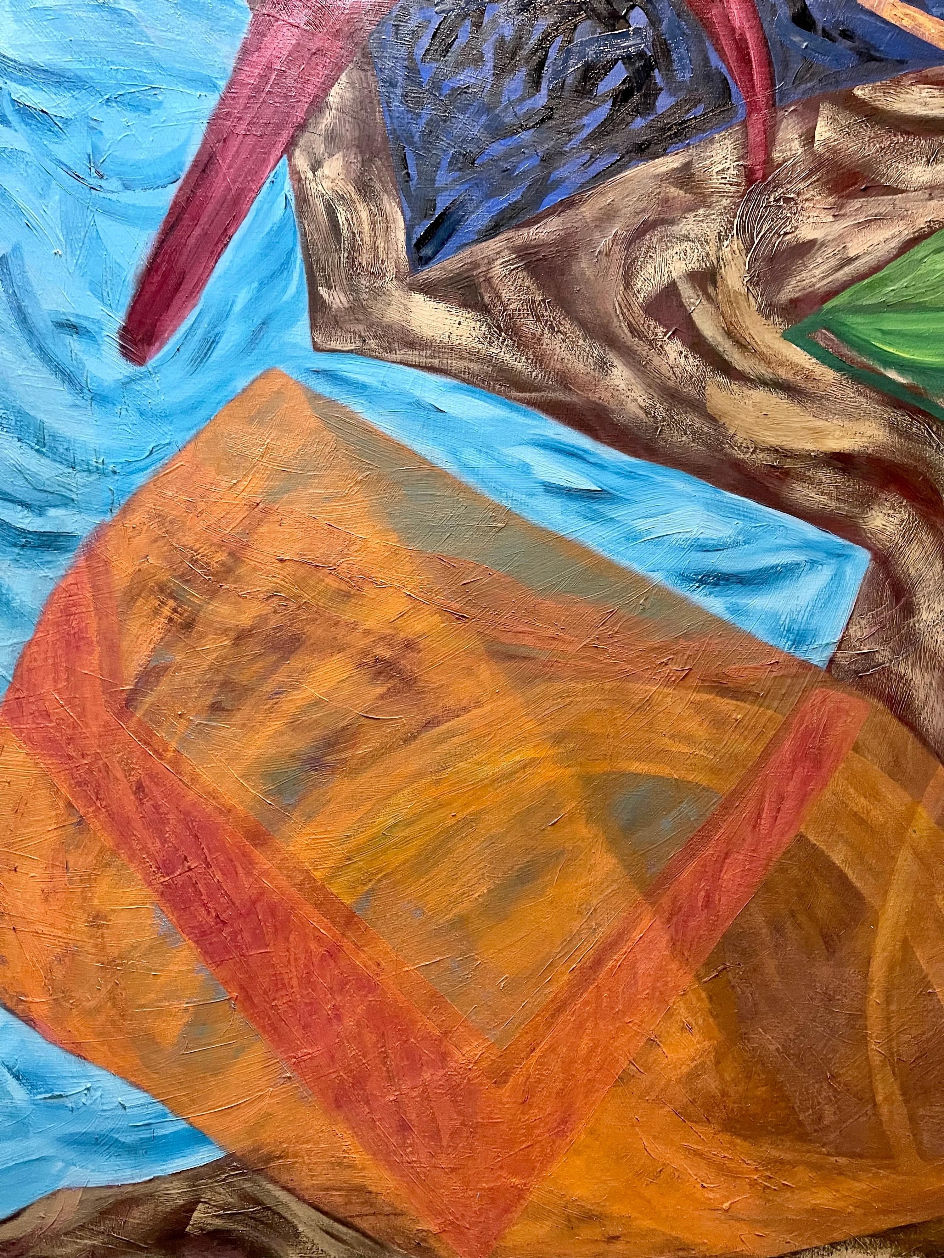 Gran pintura al óleo expresionista abstracta neoyorquina de los años 80 Joan Thorne en venta 4