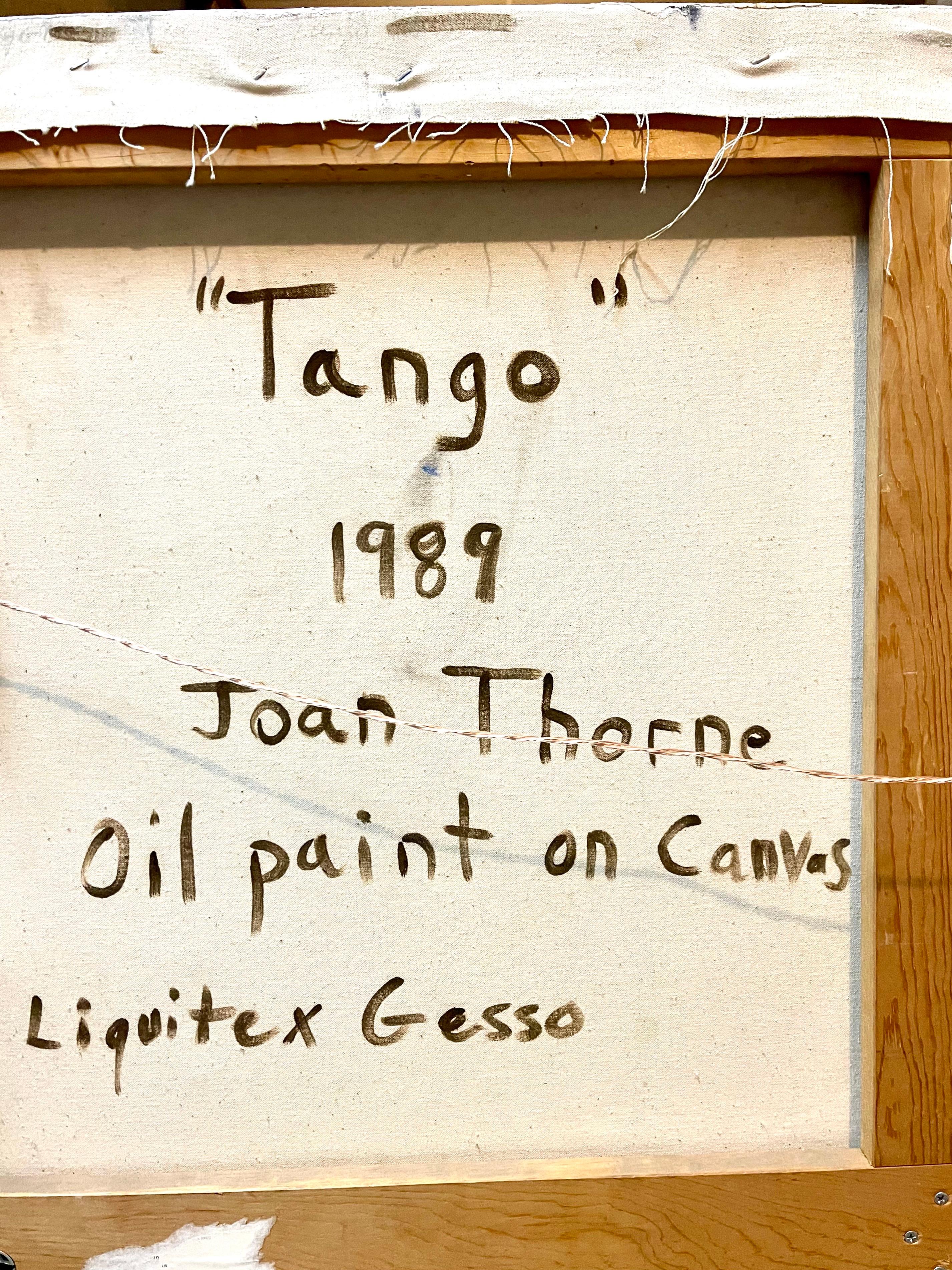 Large Colorful 1980s New York Abstract Expressionist Oil Painting Joan Thorne 2