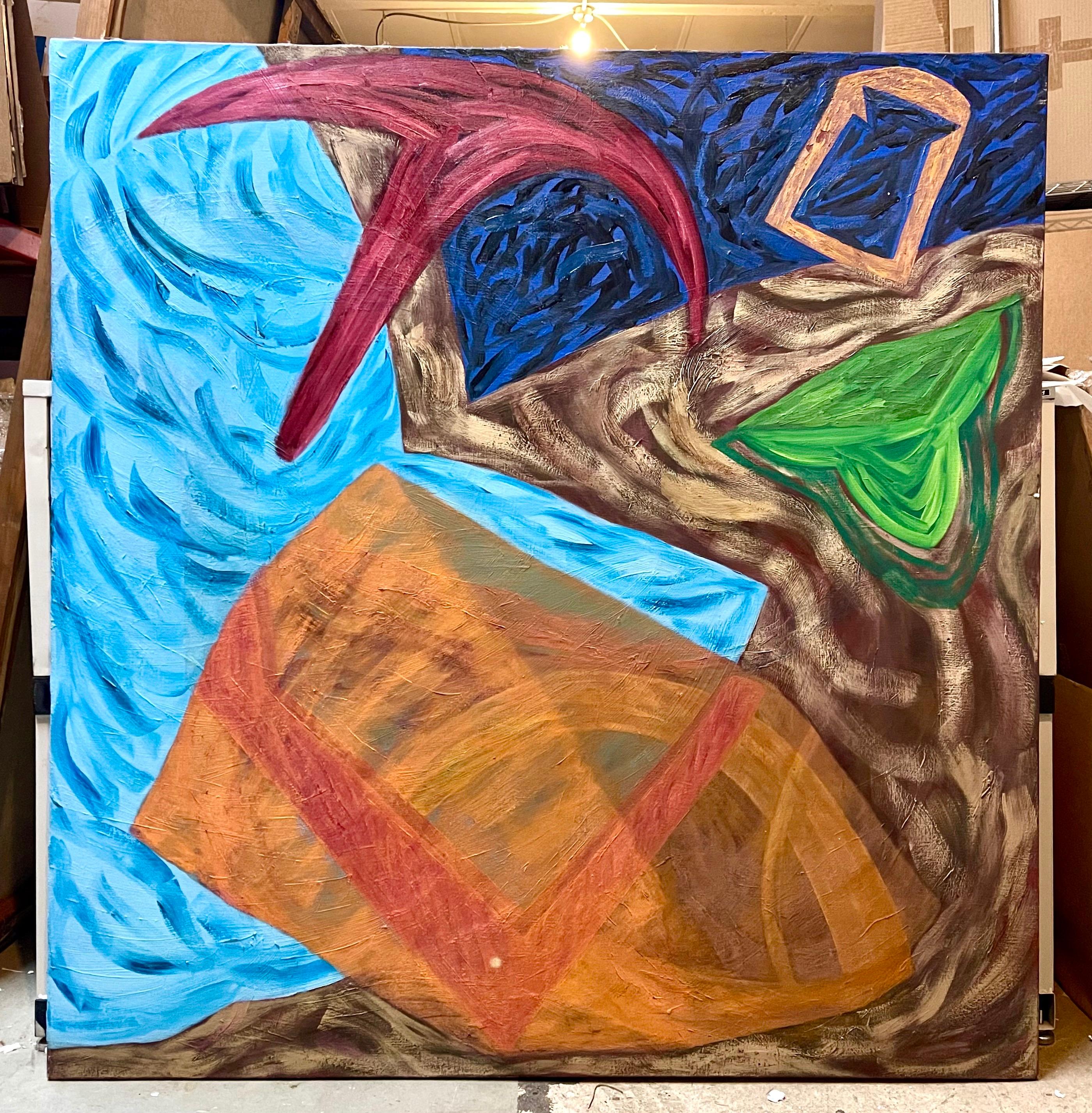 Gran pintura al óleo expresionista abstracta neoyorquina de los años 80 Joan Thorne en venta 7