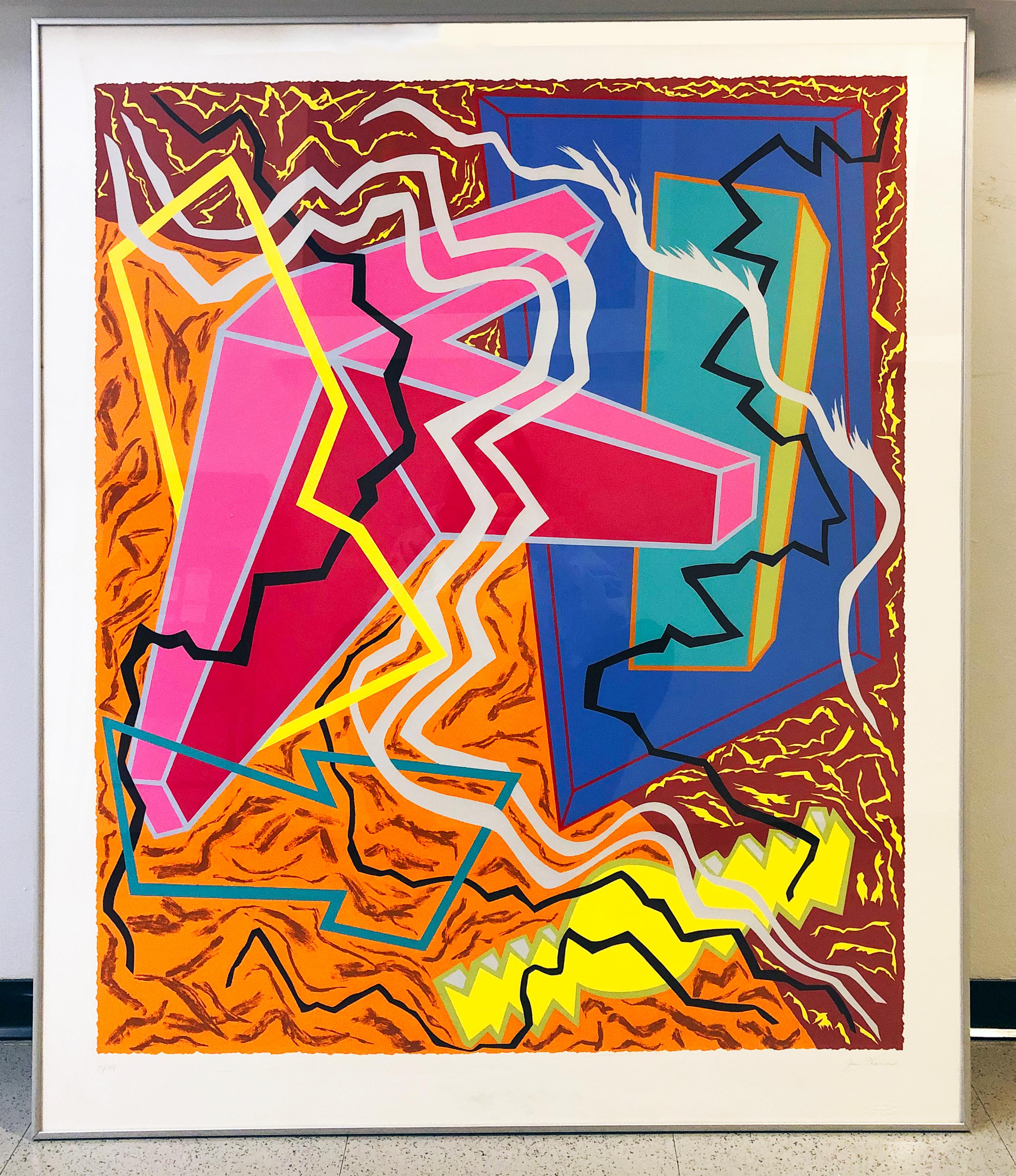 Ohne Titel, 1982 von Joan Thorne (abstraktisch mit leuchtenden Farben) im Angebot 1