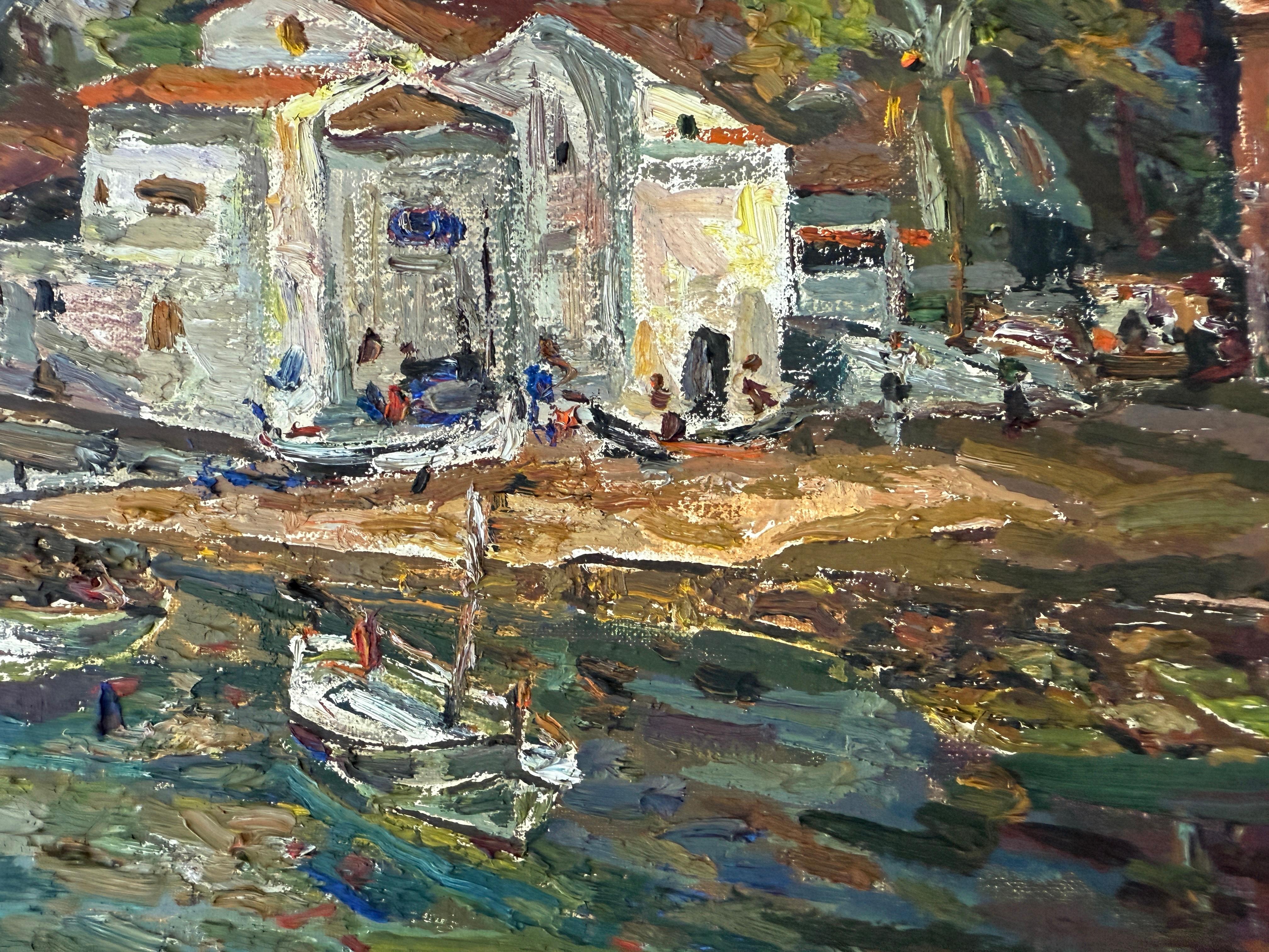 Artista: Joan Vives Llull (Menorca, 1901-1982)
Título propuesto: Vista Costera de Maó (Puerto de Mahón)
Técnica: Óleo sobre lienzo
Soporte: Lienzo estirado sobre bastidor de madera
Dimensiones de la pintura: 46 × 55 cm (18,1 × 21,7