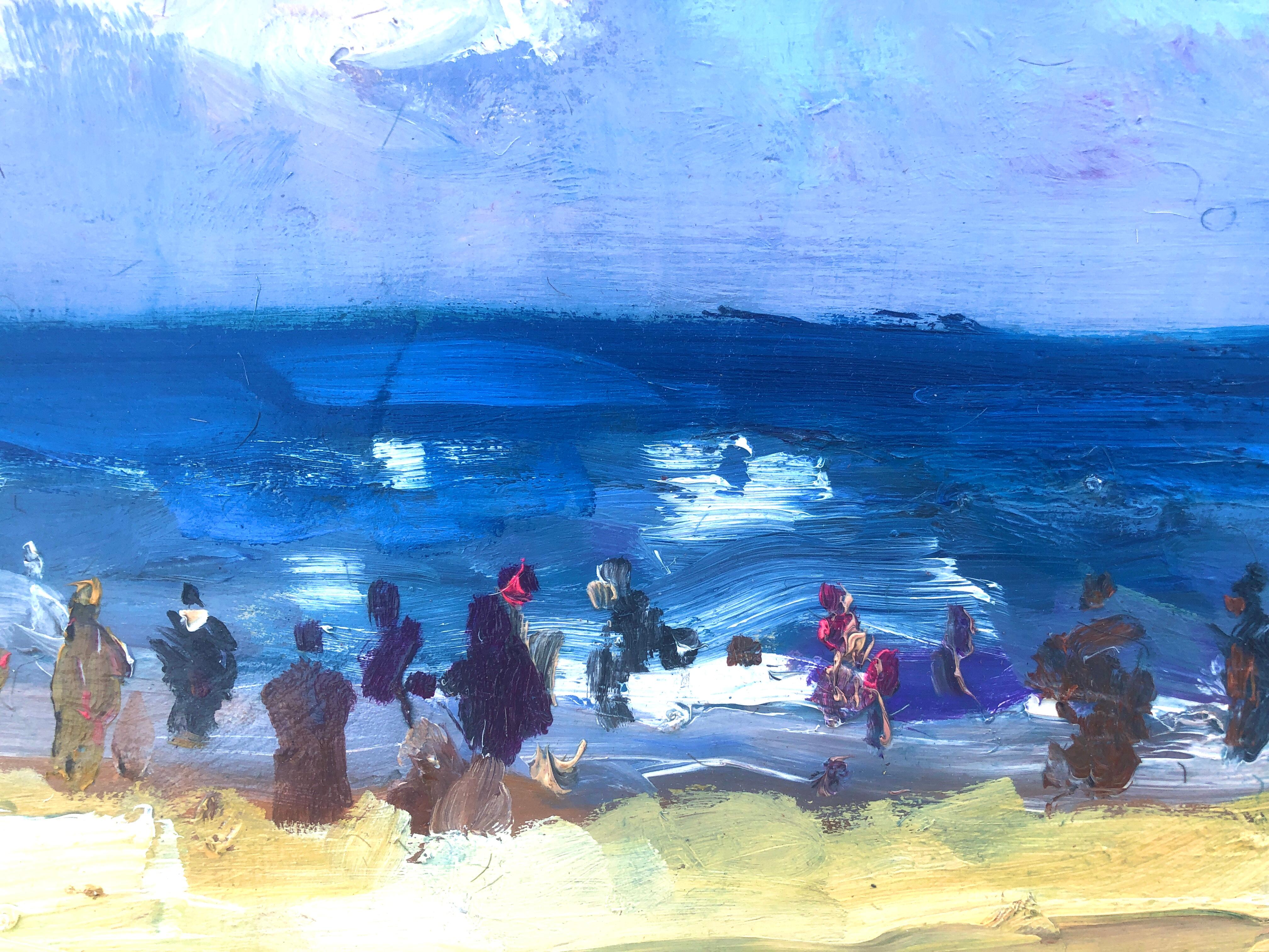 Joan Vives Maristany (XX) - Giornata di mare - Olio su cartone
L'olio misura 29x79 cm.
Senza cornice.