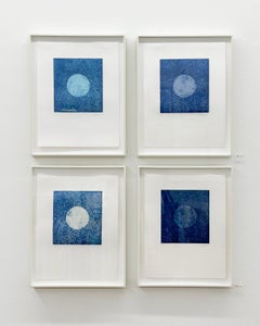 Moon Rising 1-4, ensemble de 4 tirages encadrés, gravure à l'eau-forte, édition limitée
