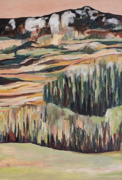 Peinture à l
huile abstraite figurative Nature, 130x89 cm sur toile par Joana Santamans