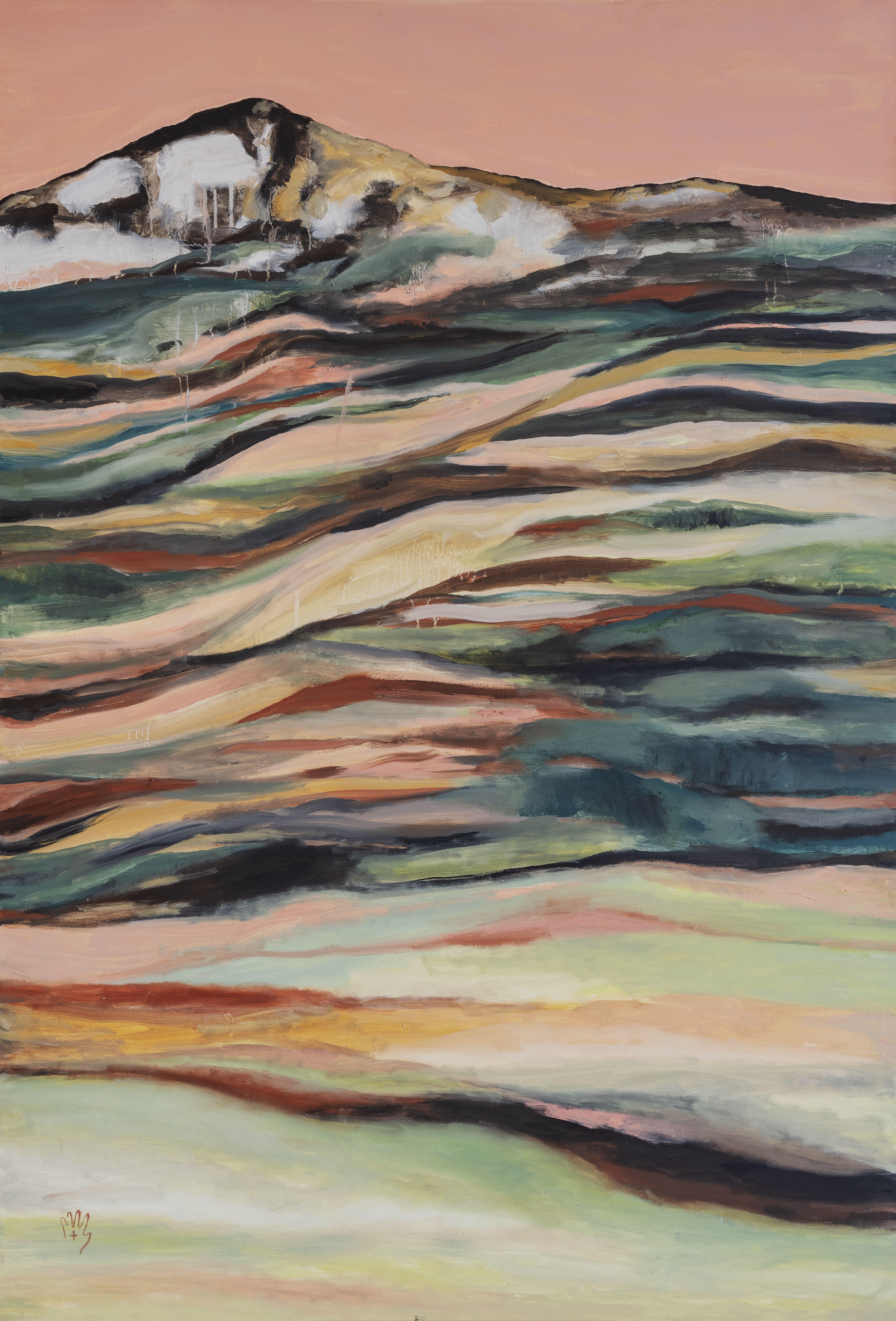 Abstrakte Figurative Nature Ölgemälde, 130x89 cm auf Leinwand von Joana Santamans