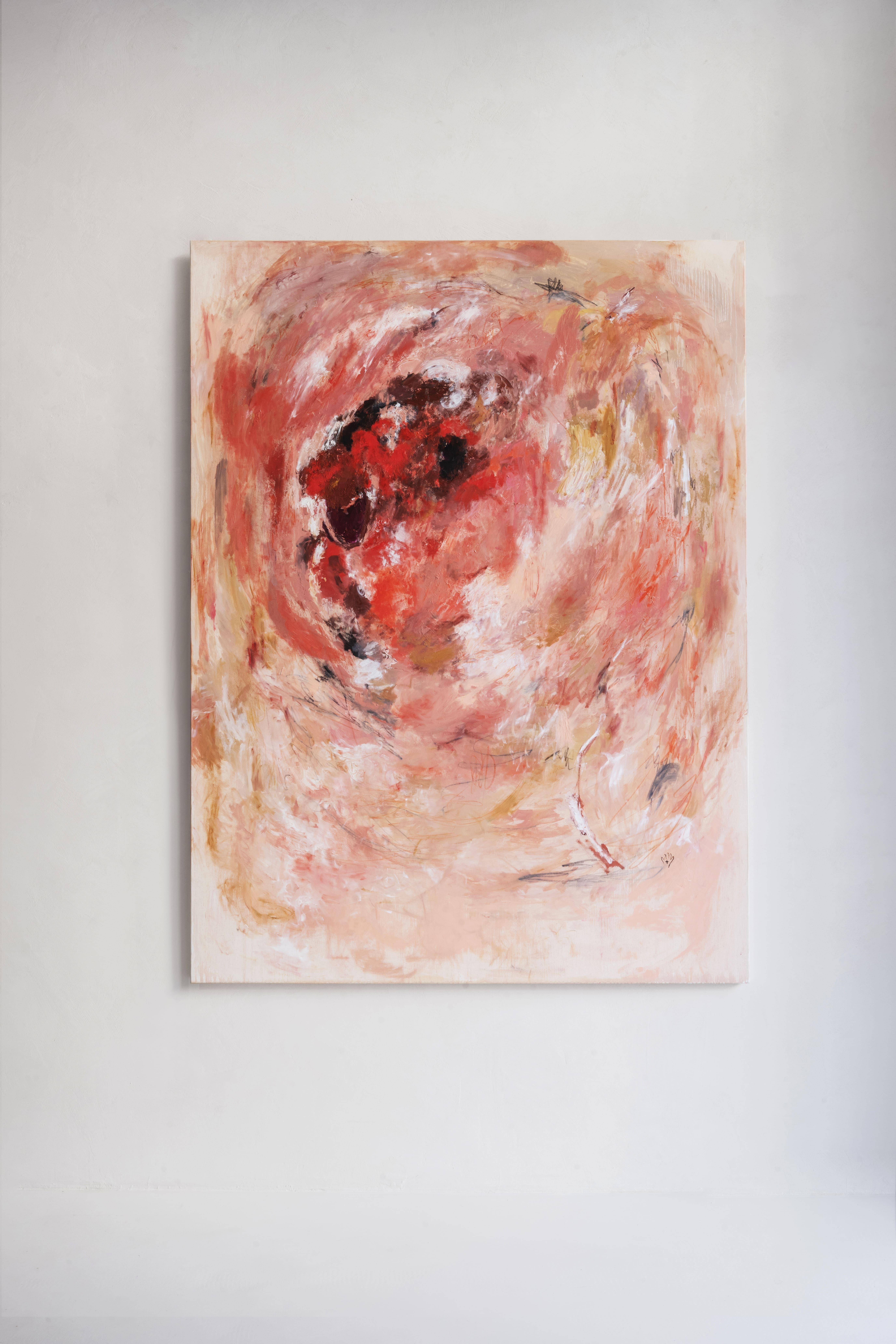 Abstrakte Figurative Nature Ölgemälde, 200x150 cm auf Leinwand von Joana Santamans