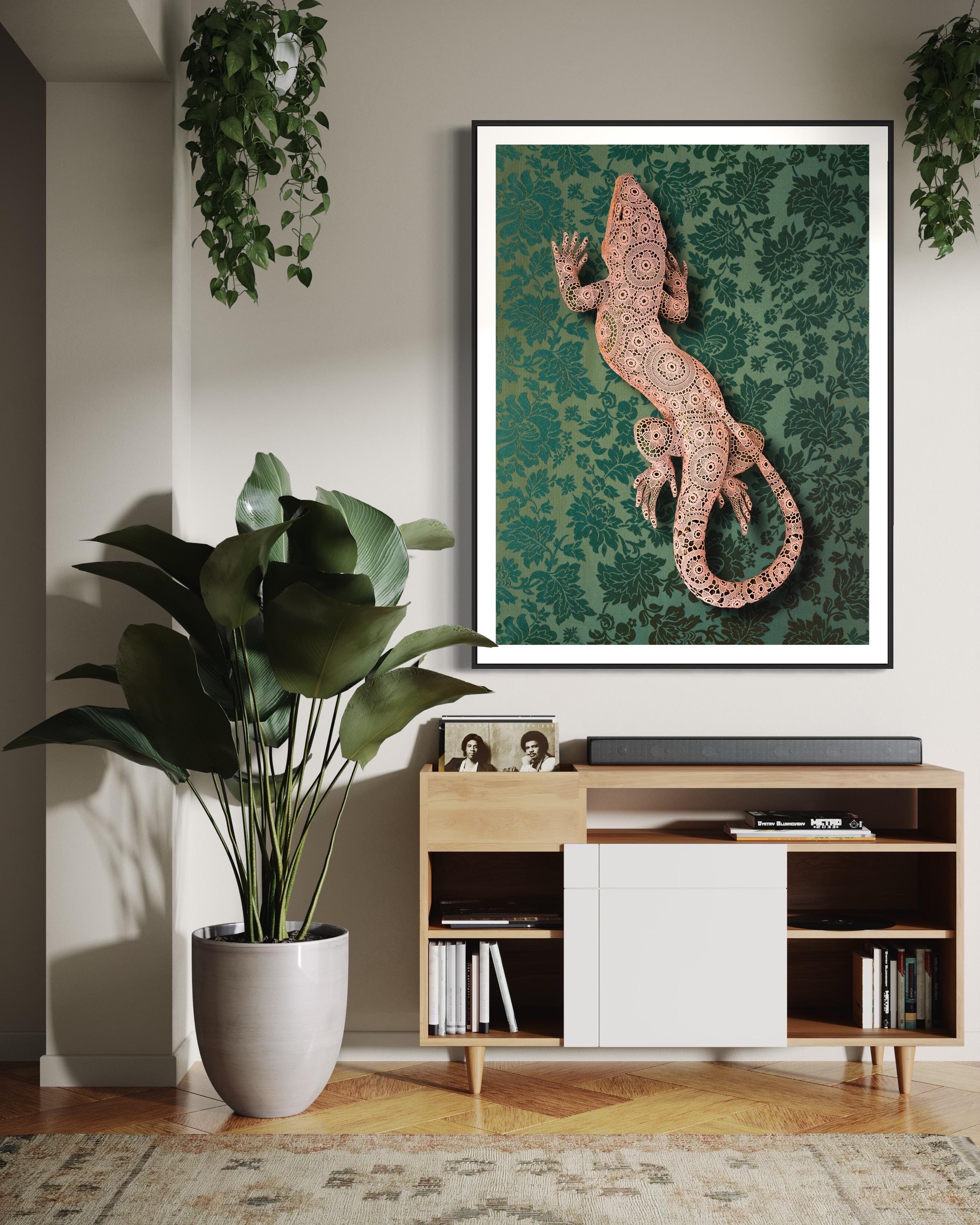 Joana Vasconcelos
Crocheted Creatures  Haendel
2023
Archival pigment print
146.3 × 111.76 cm
(57.6 × 44 in)
Edition of 25

In excellent condition
Print is offered unframed

With the use of crochet and the compartmentalisation of forms, Vasconcelos
