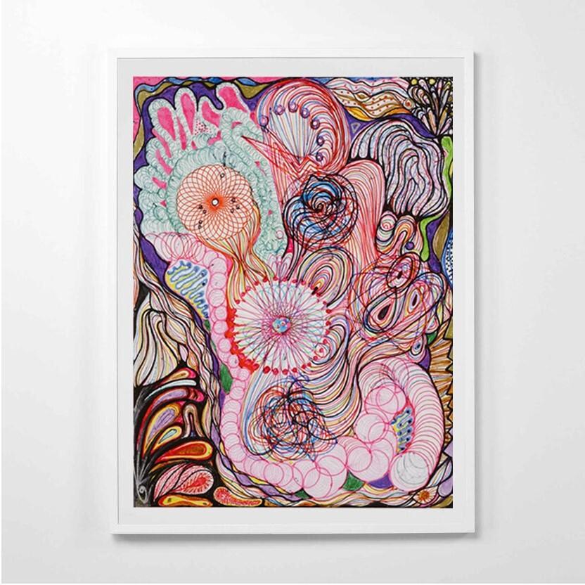 Filament II, Contemporary, 21st Century, Pigment Print, Limited Edition, Edition - Beige Abstract Print by Joana Vasconcelos