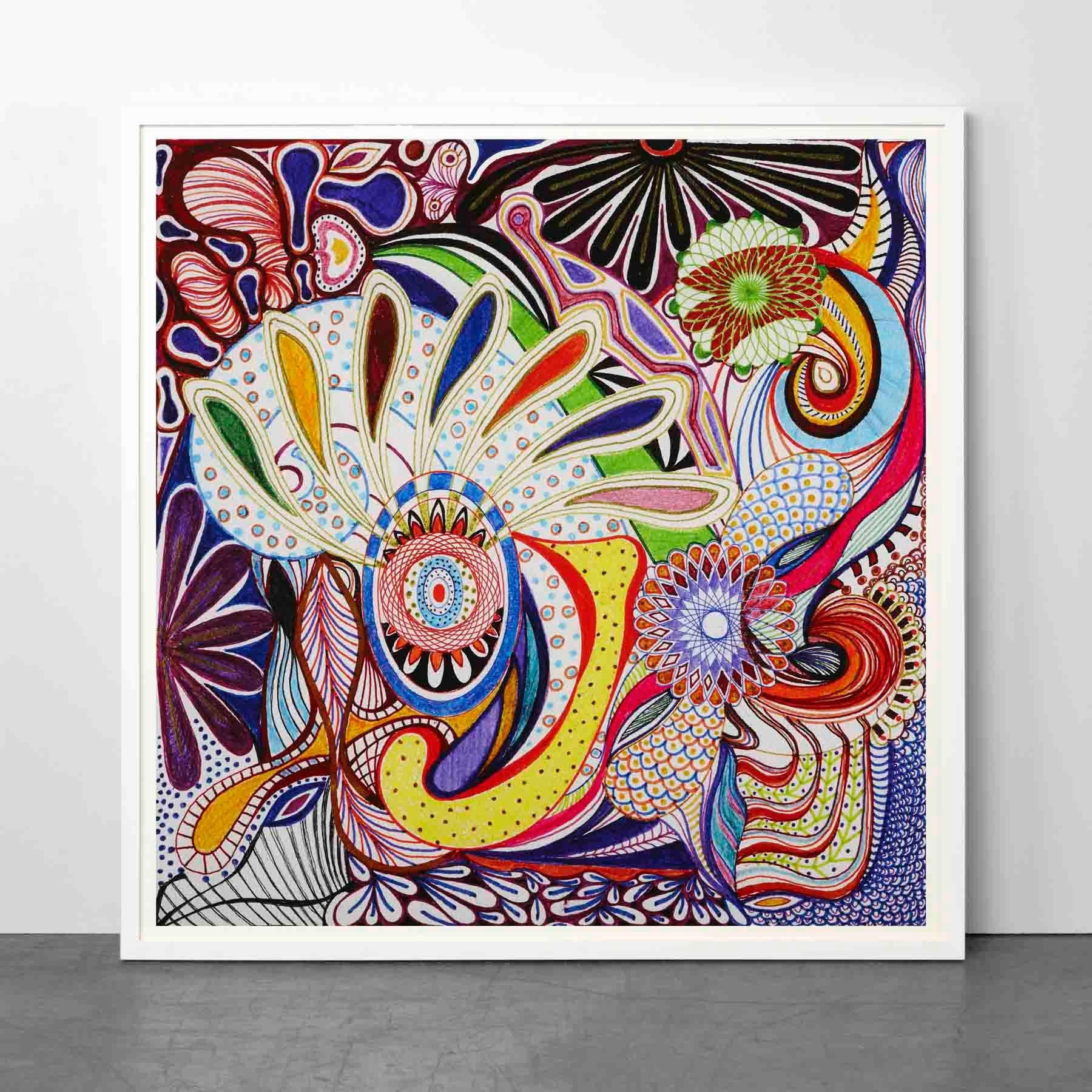 Vitrail 2, Contemporary, 21st Century, Pigment Print, Limited Edition, Edition - Beige Abstract Print by Joana Vasconcelos