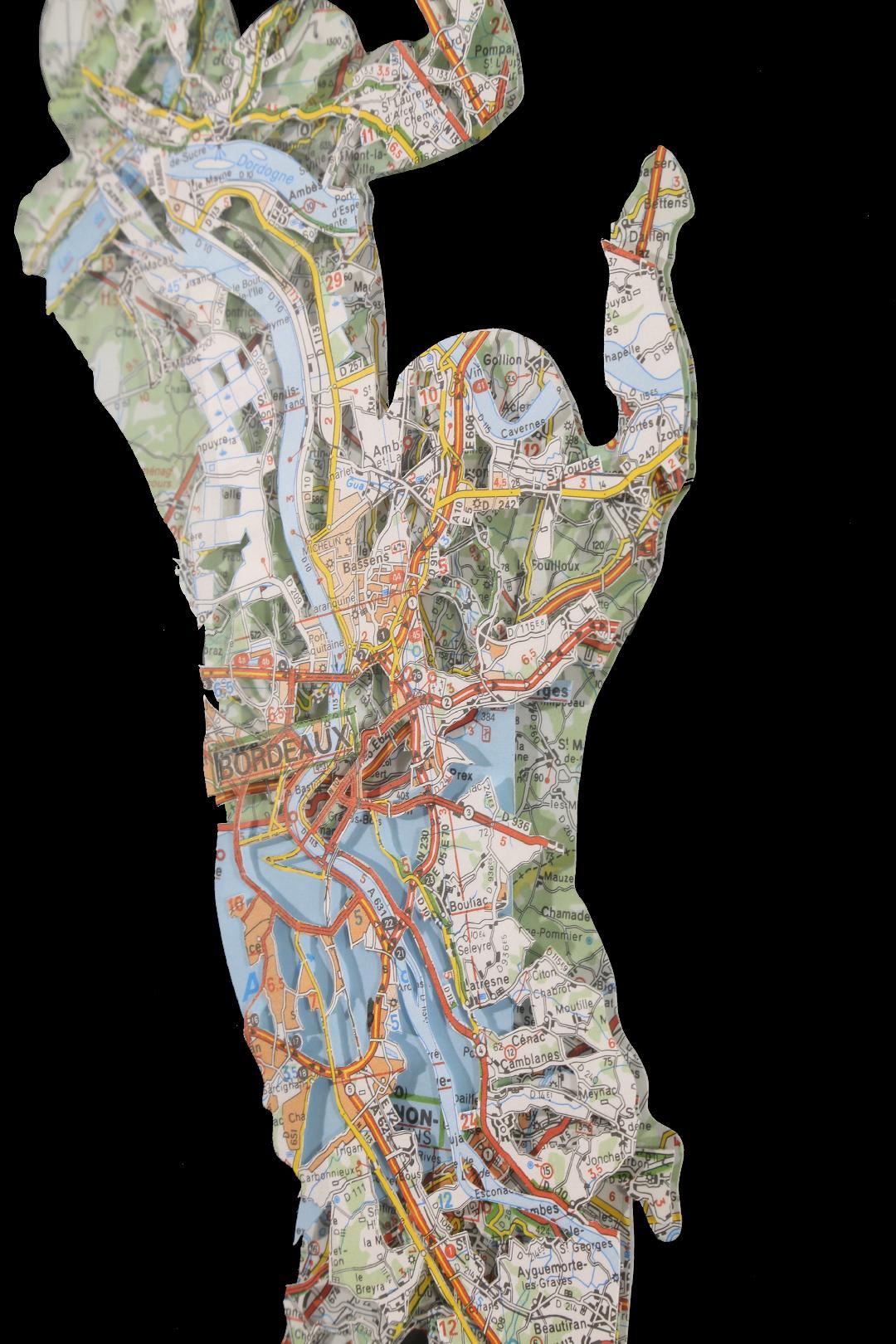 immagine incorporata nel vetro stratificato.  Creato con ritagli, mappe

 mappe, ritaglio, arte del ritaglio, arte del calcio, arte dello sport, mappe dello sport

Titolo : Jones 11
Dimensioni: 12x16

Data : 2018 Washington DC 