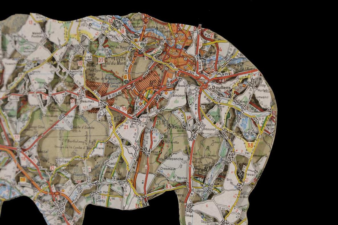 Rhinoceros image embedded in layered glass.  Created with cutouts, maps
rhinoceros, cutouts, maps, mapart, animal art, animalcutouts

Title : rhinoceros
Size :12x16
Price: 2000.00 $
Date : 2016 paris 