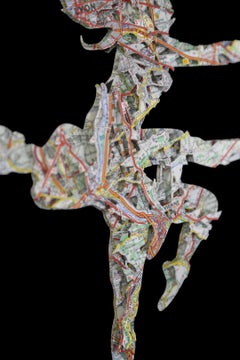 The Catch, cutouts, maps, dancers, silhouetted figures