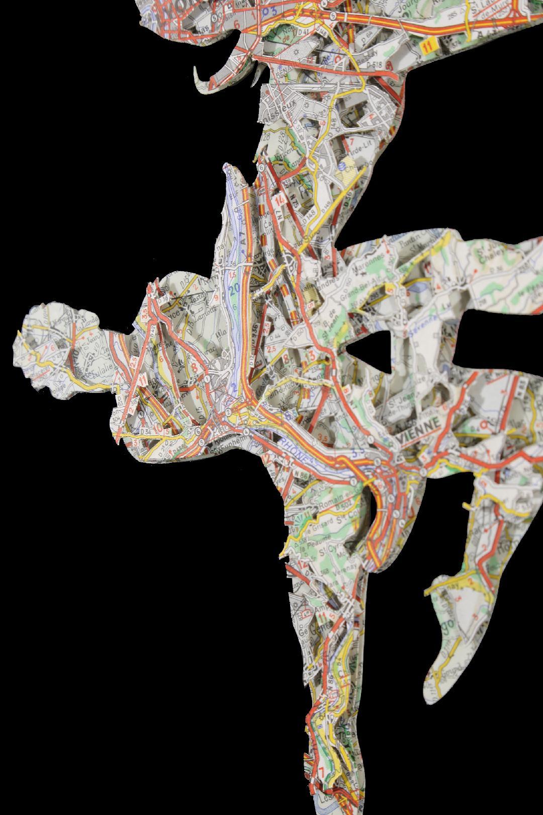 image embedded in layered glass.  Created with cutouts, maps
dancers, dancing art, maps, cutouts, cutout art.

Title : The Catch
Size :12x16
Date : 2018 Washington DC 