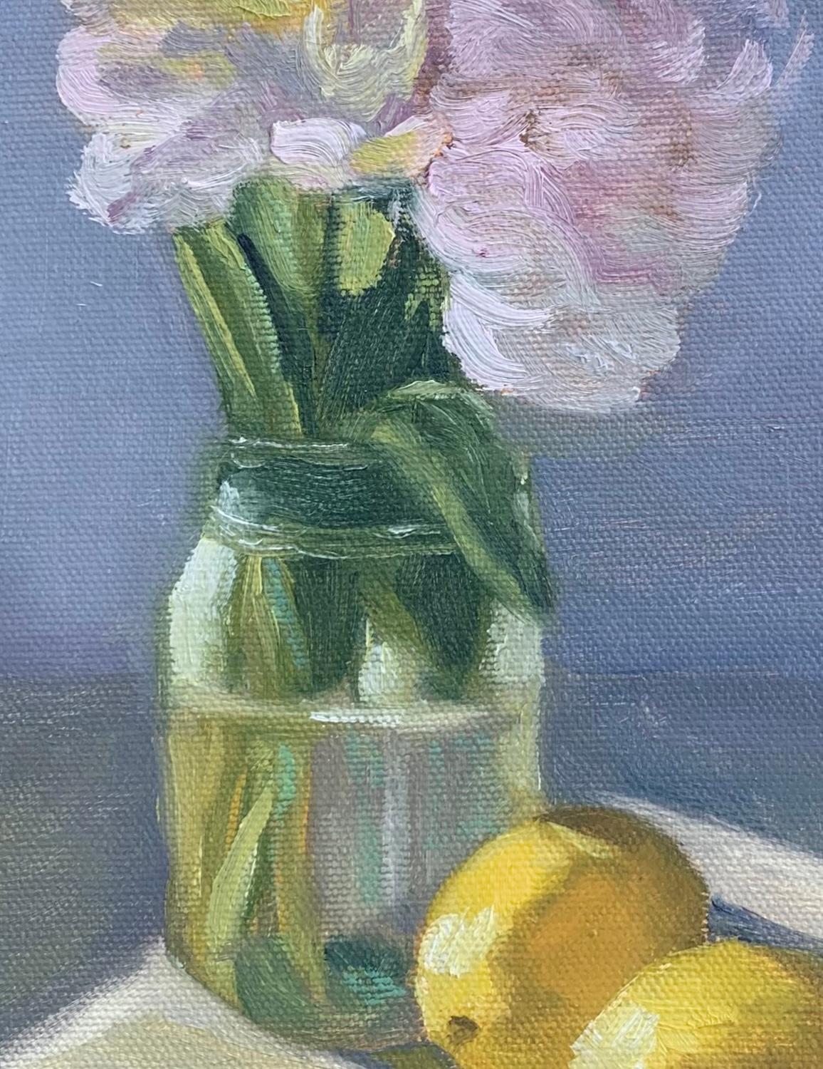 Flowers and Lemons, Oil Painting For Sale 1