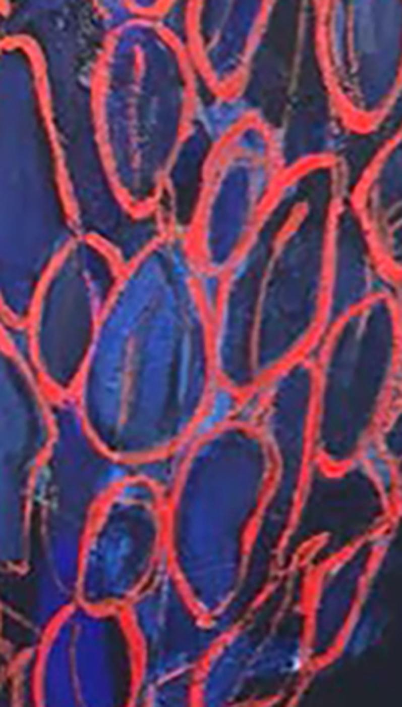 JoAnn Belson
Magnolia a la luz de la luna
técnica mixta
50 x 40 pulg.
$ 7,500.00 
Las obras de JoAnn Belson son retratos sorprendentes y táctiles de su pasado, su presente y su mundo interior. Intrépida ante el subconsciente, la Sra. Belson sigue a