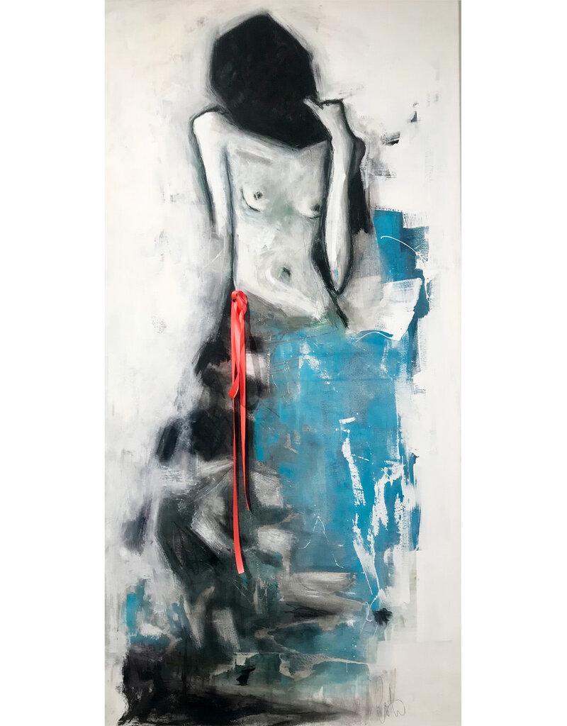 Blue Mood (Original) - Mixed Media Art de Joann Côté