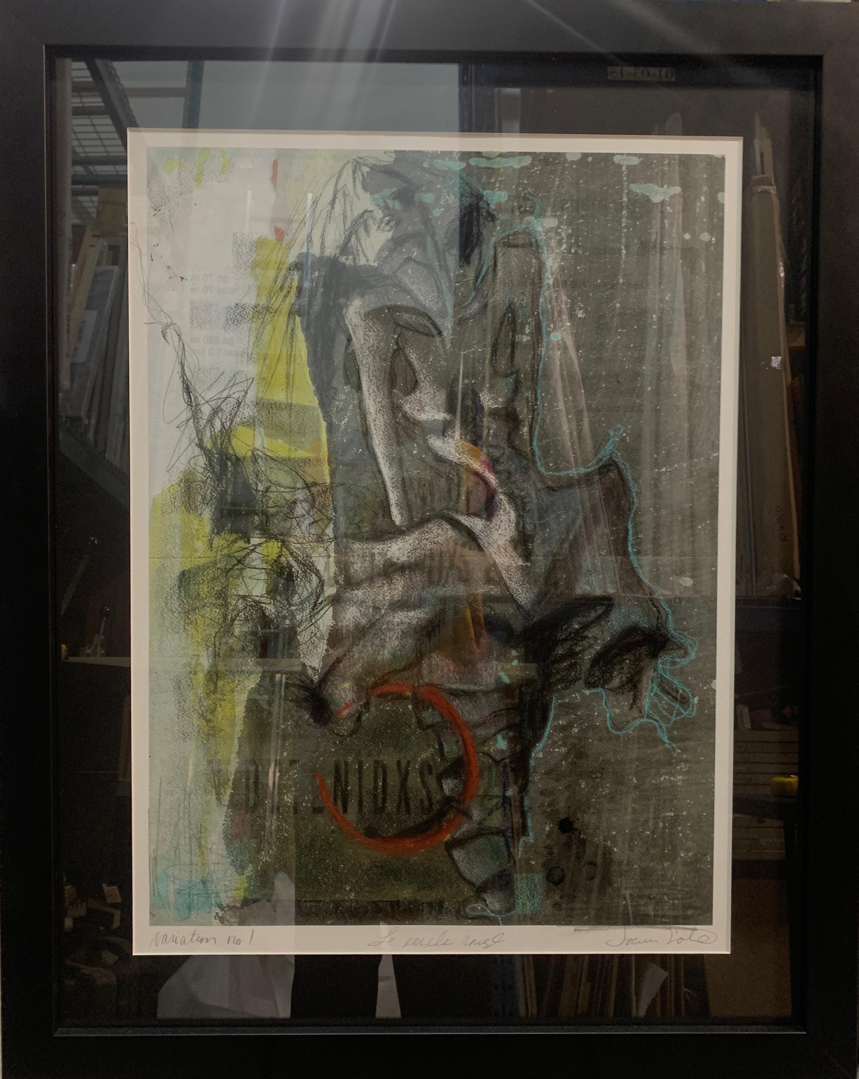 Le Cercle Rouge (Original) - Mixed Media Art by Joann Côté