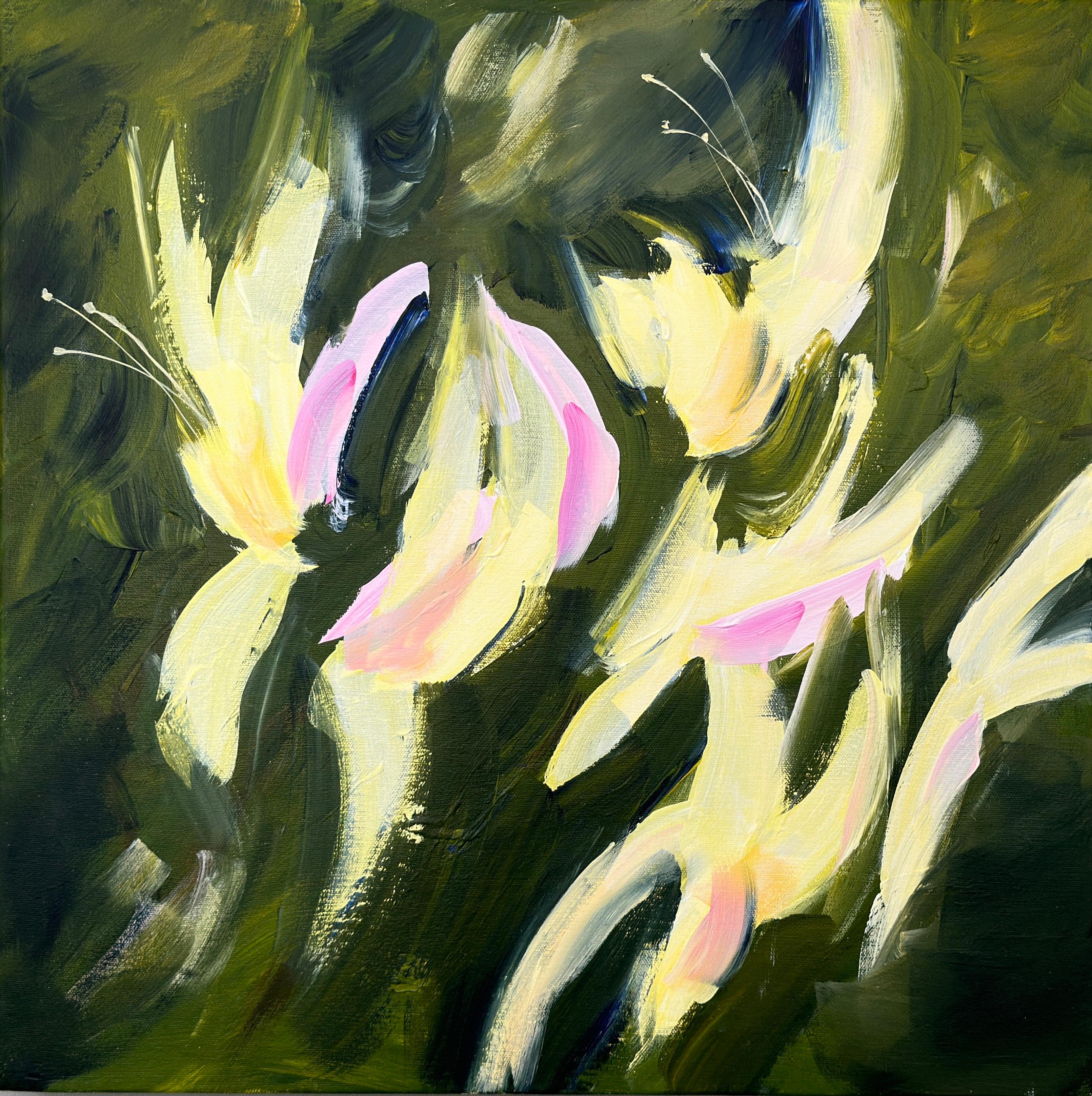 JoAnn Golenia Still-Life Painting – Honeysuckle, Abstraktes Gemälde