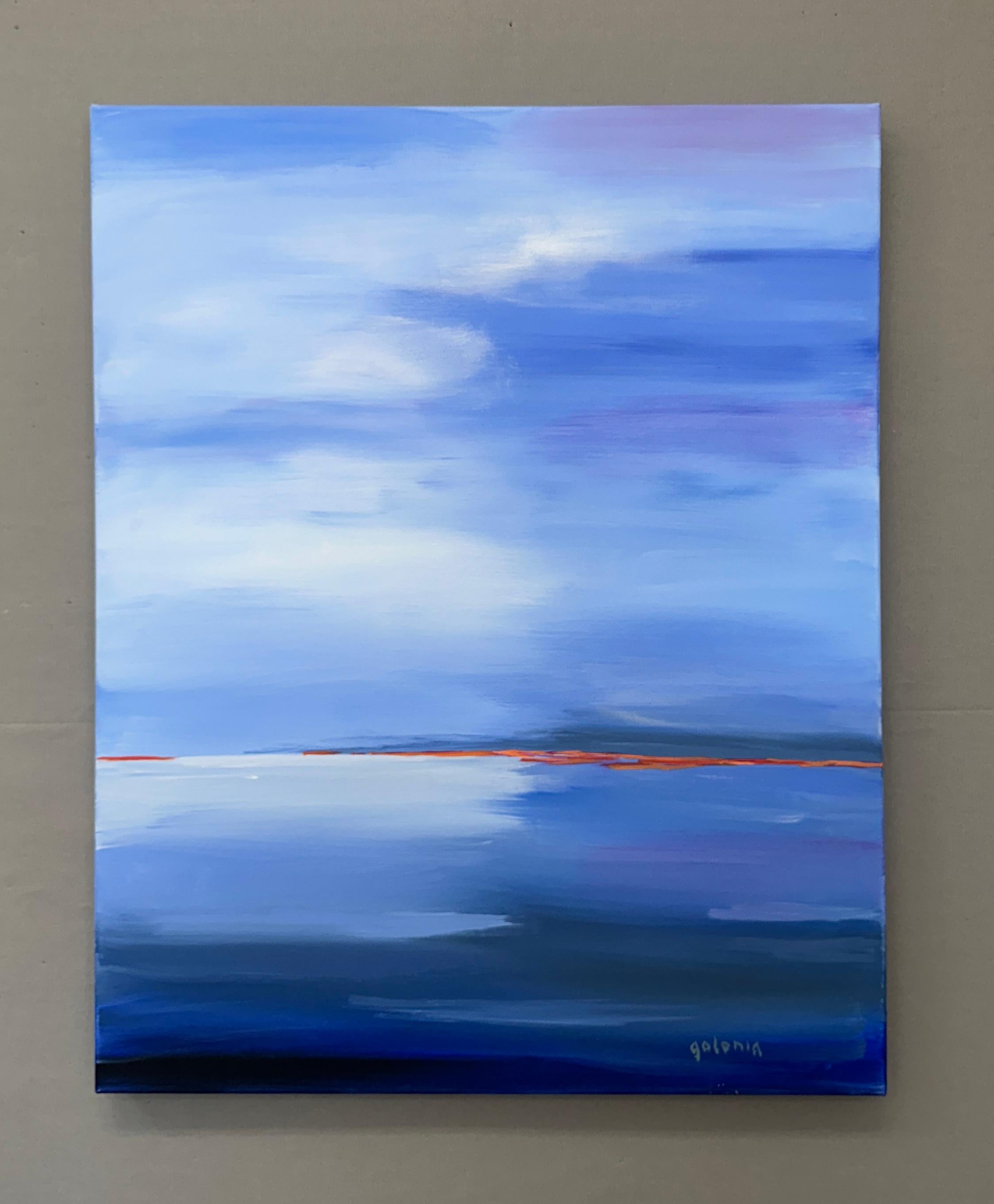 Acque tranquille, Pittura astratta - Painting Astratto di JoAnn Golenia