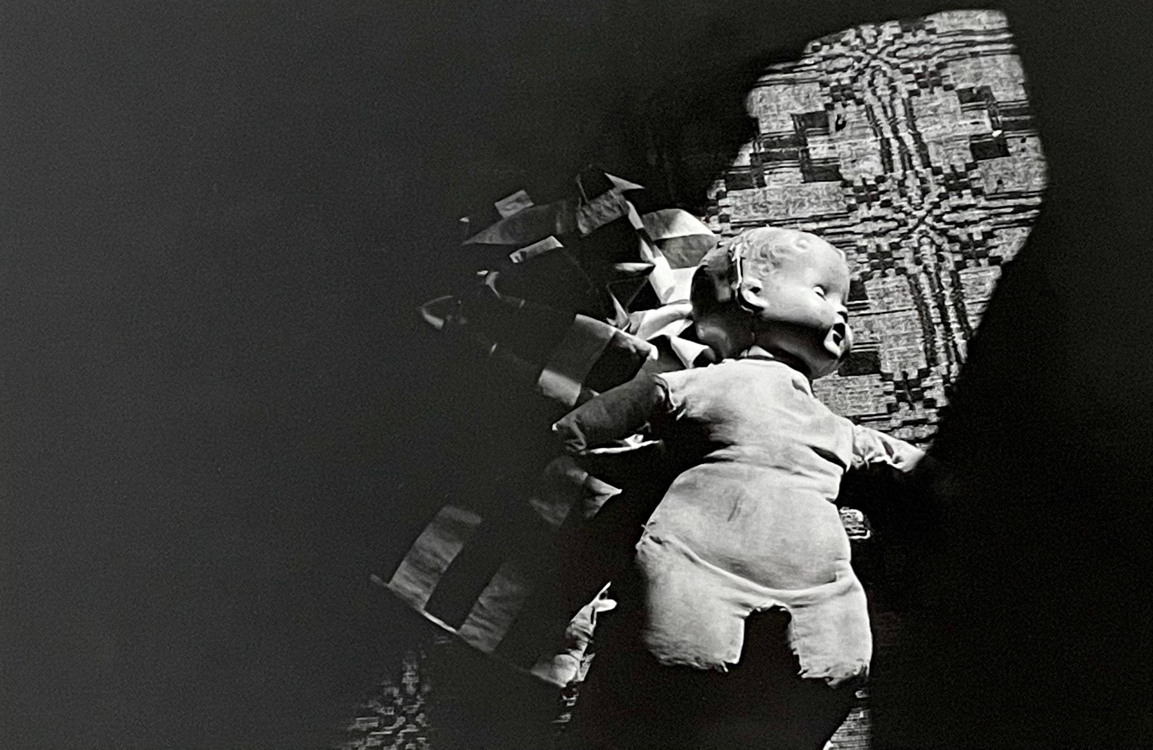 Vintage Silver Gelatin Photograph Surrealist Doll Art Photo, Jazz Photographer