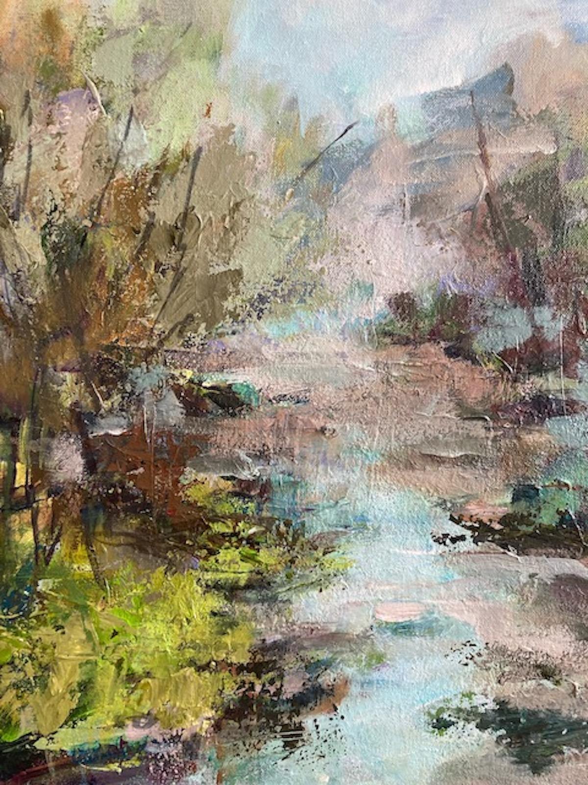 Devon Meander by Joanna Commings, Original landscape art, Devon, Nature For Sale 2
