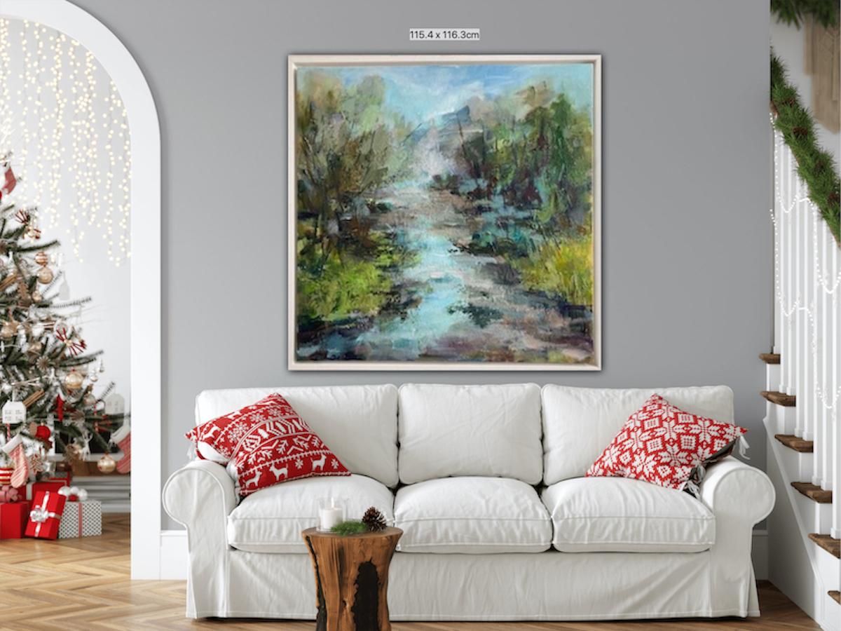 Devon Meander by Joanna Commings, Original landscape art, Devon, Nature For Sale 4