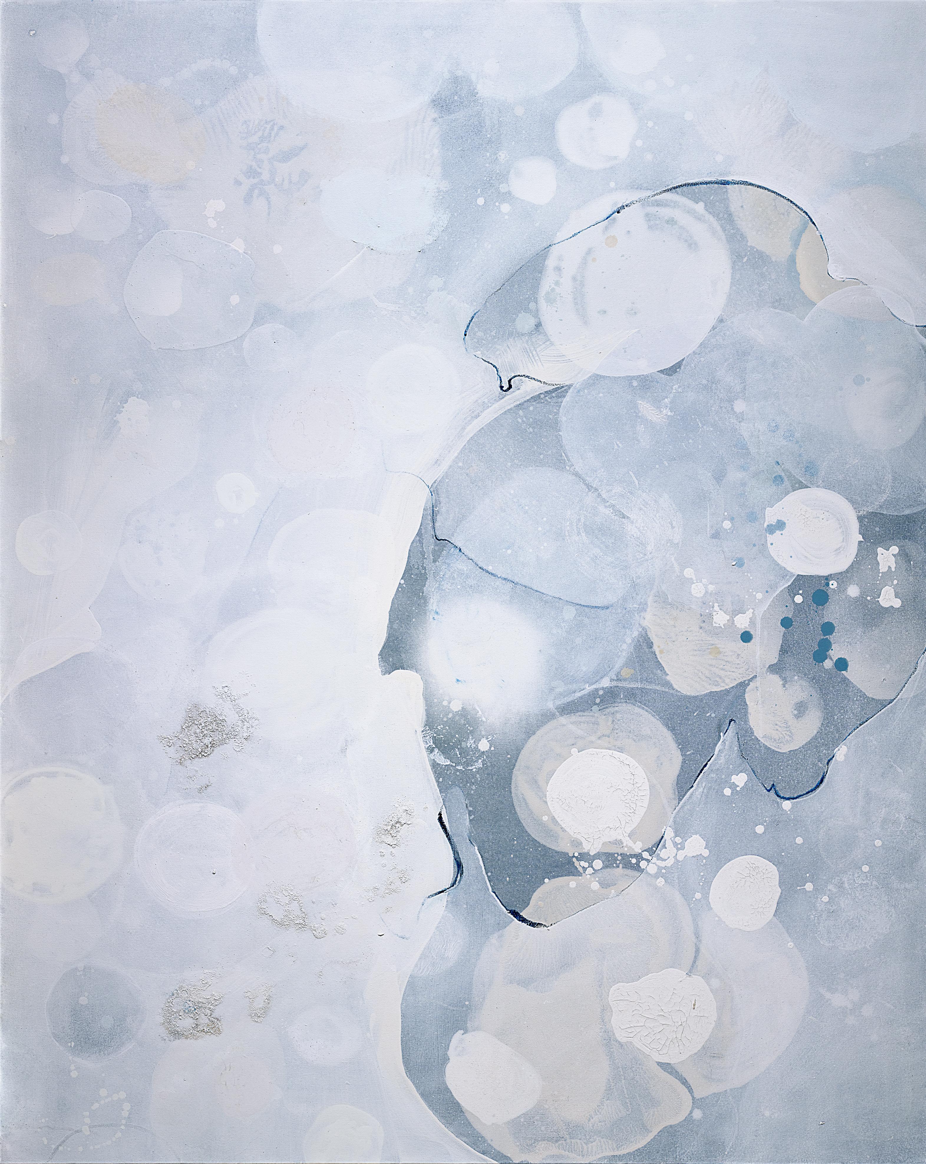 Leuchte auf Wasser – Mixed Media Art von Joanna Cutri