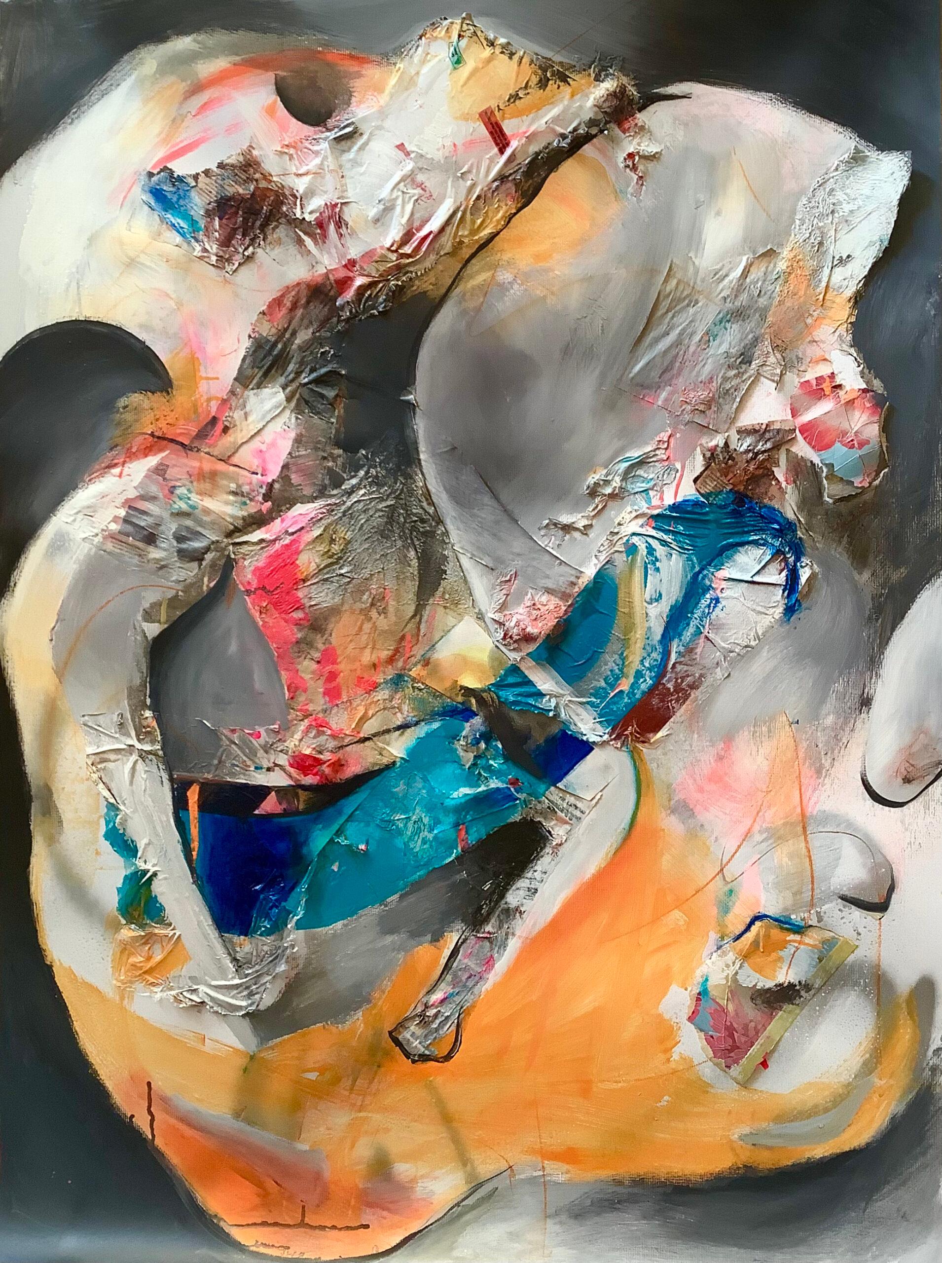 Joanna Durney Sanz Abstract Painting – Weggeworfene Schätze